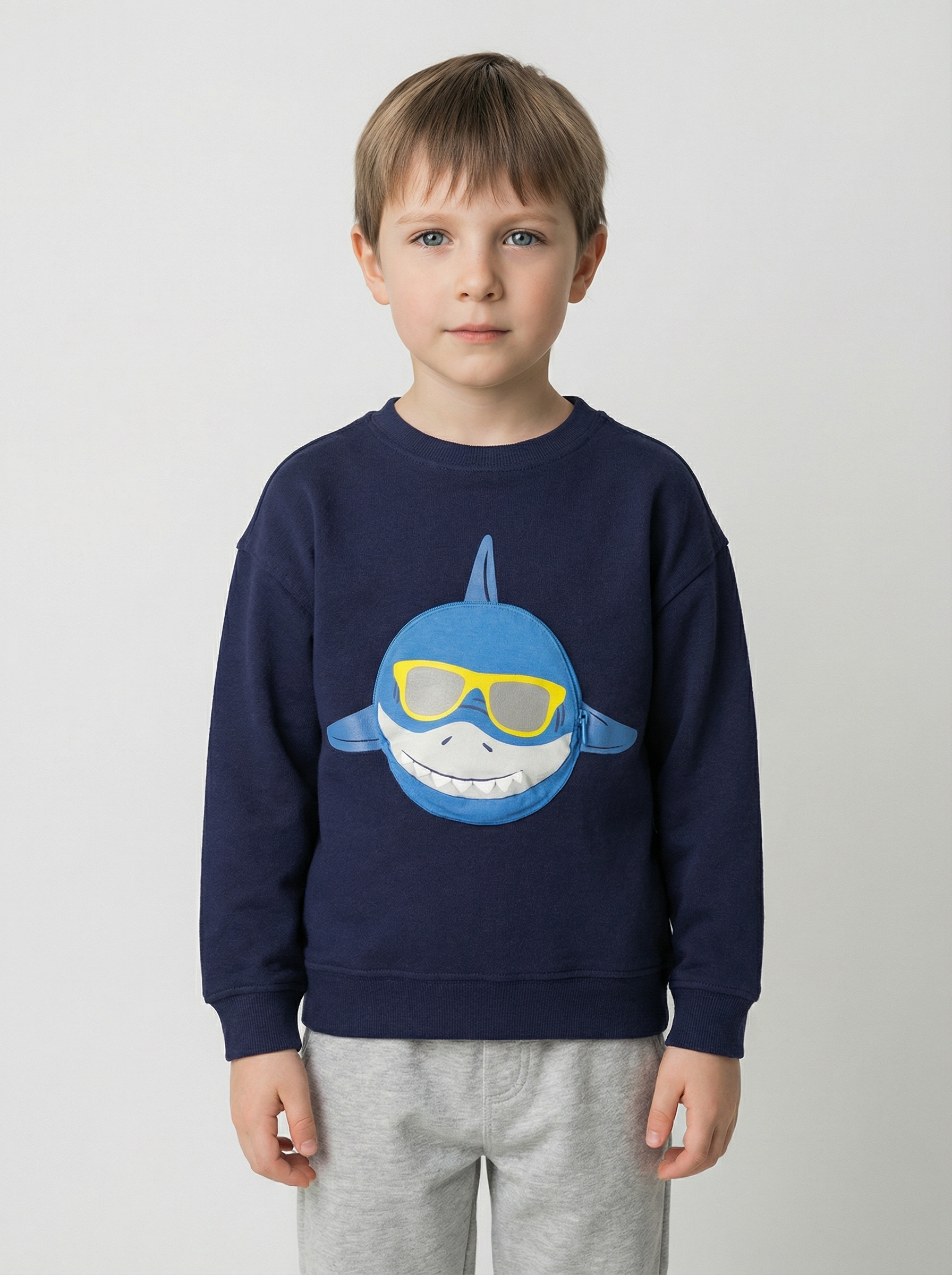 Image of Blue Seven Sweatshirt, mit cooler aufgesetzter Tasche