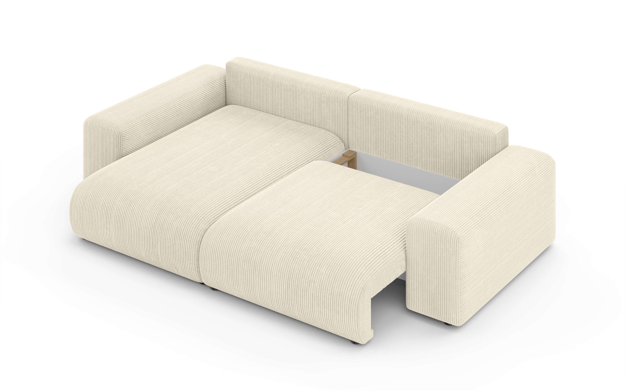 Home affaire Ecksofa »LAKESIDE mit Bettfunktion und Bettkasten, B/T/H 257/166/84 cm«, L-Form, Recamiere beidseitig montierbar, Wellenunterfederung