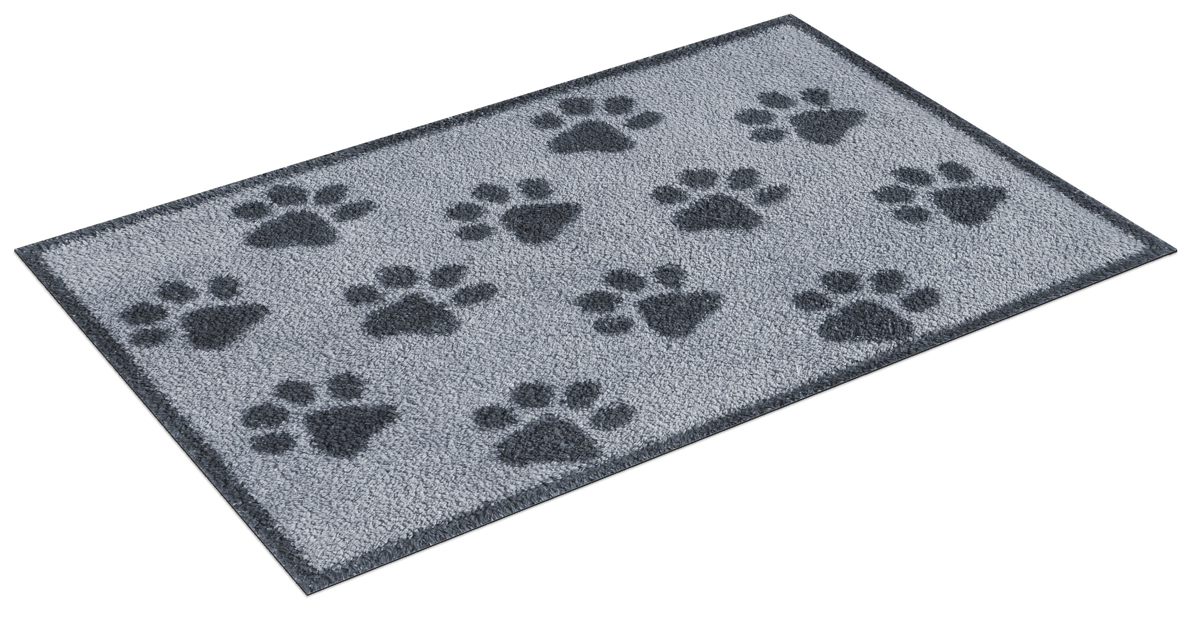 Turtle Mat Tapis de sol »Paws Grey« Rectangulaire 9 mm Höhe