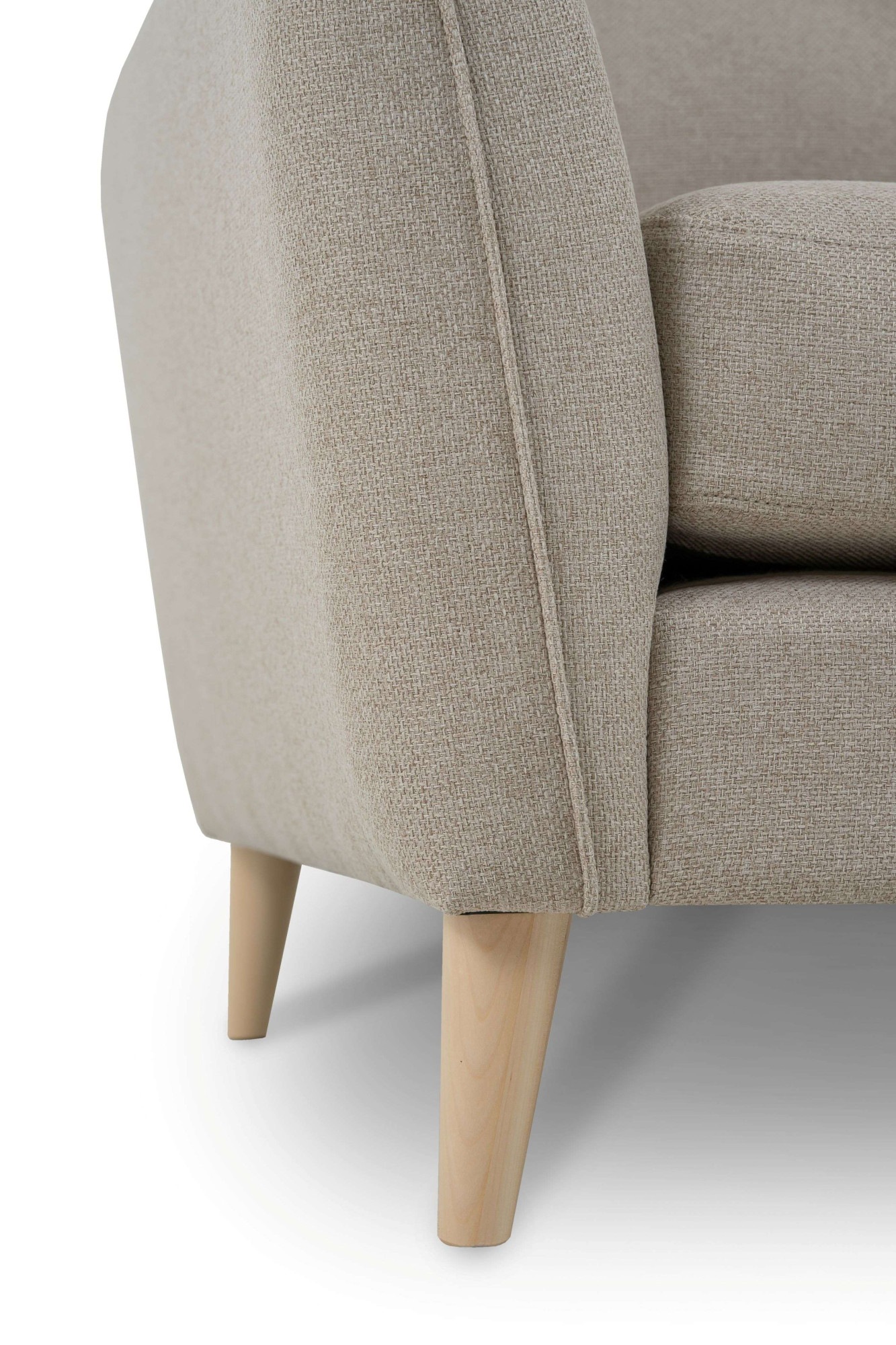 Home affaire 3-Sitzer »MARSEILLE 3er Sofa 206 cm, Cord, Flachgewebe, Struktur, Webstoff«, Massivholzbeine Eiche, Landhausstil, Wellenunterfederung