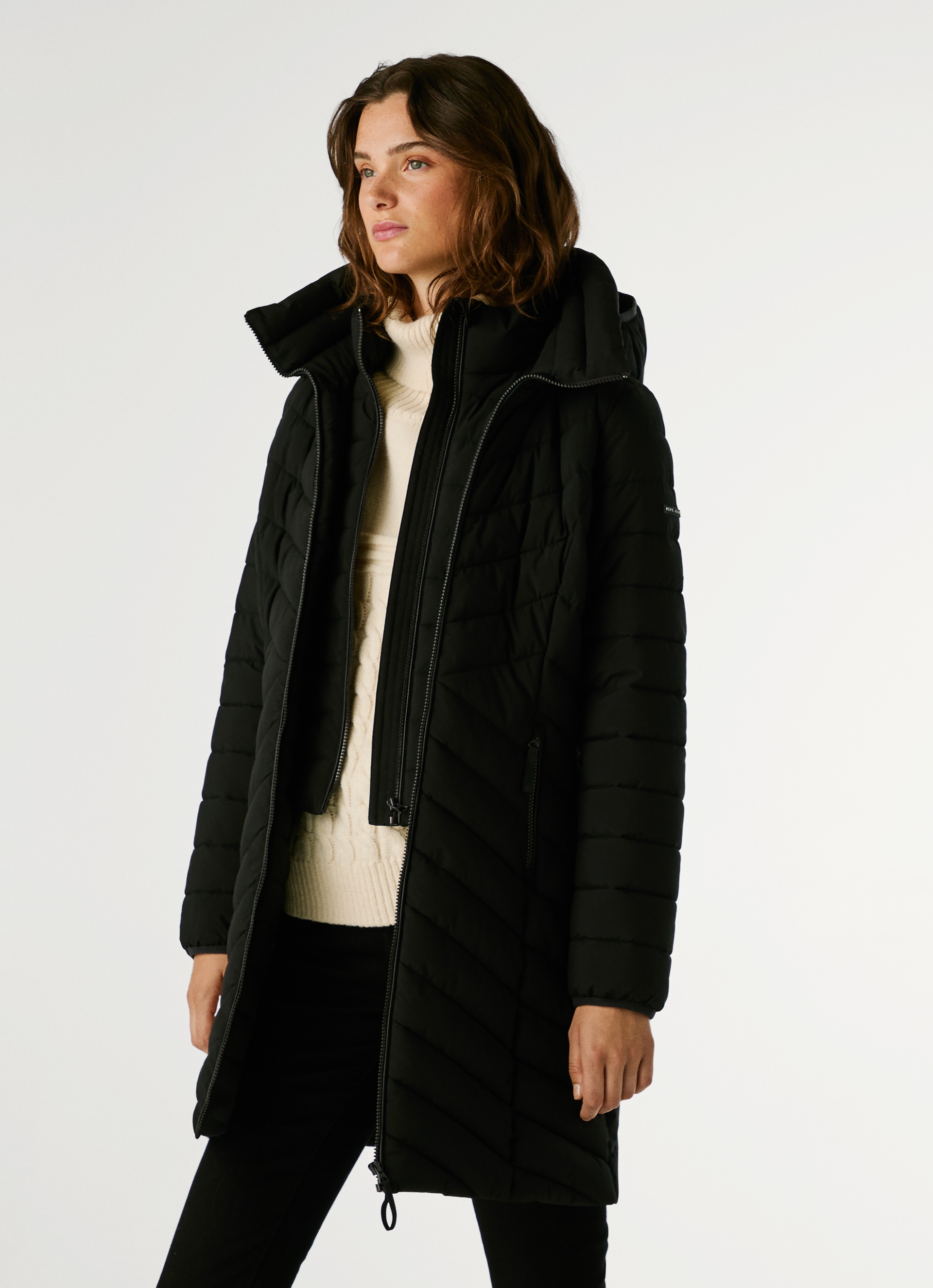 Pepe Jeans Manteau matelassé »SANN LONG« wasserabweisend, mit Innenverschluss