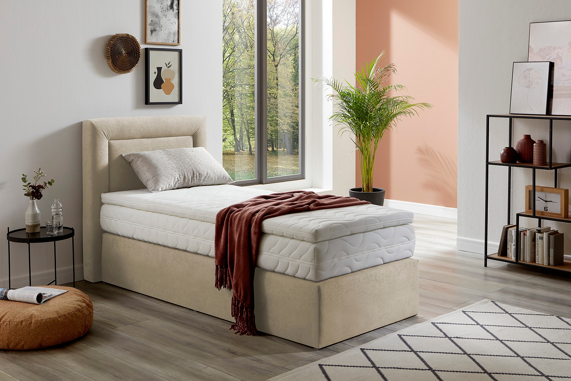 Westfalia Schlafkomfort Lit boxspring wahlweise mit Bettkasten und Topper