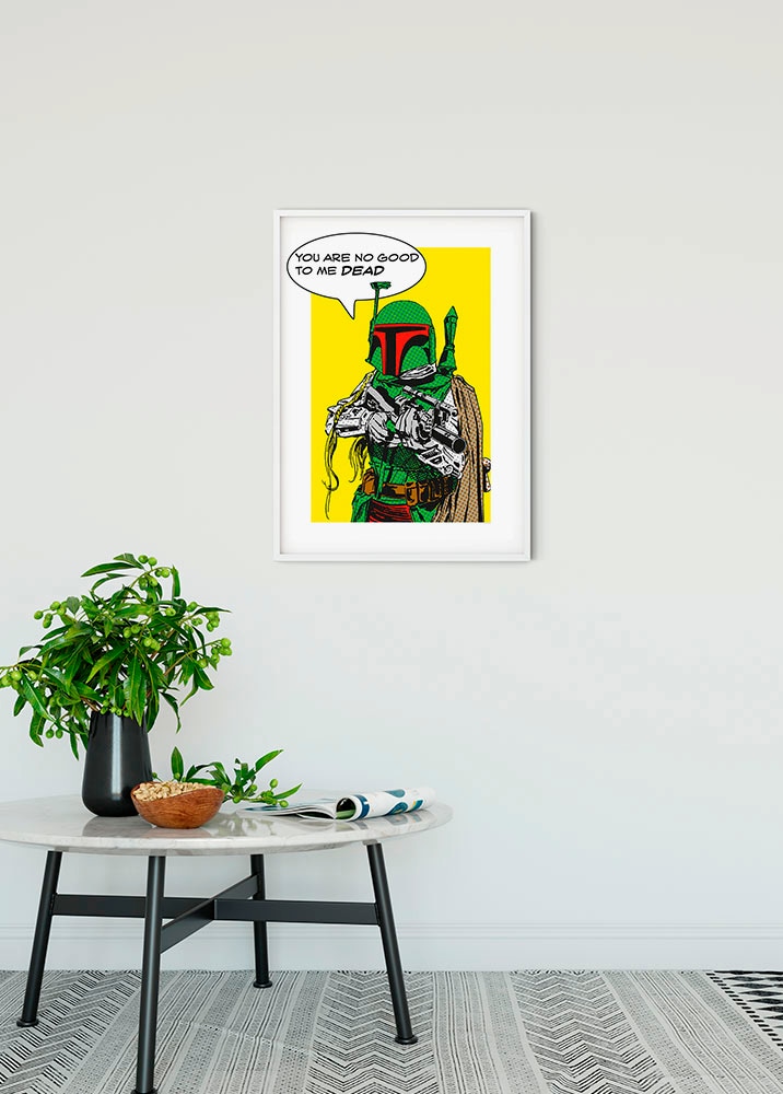Komar Poster »Star Wars Classic Comic Quote Boba Fett« 1 cuis tlg. Kinderzimmer, Schlafzimmer, Wohnzimmer