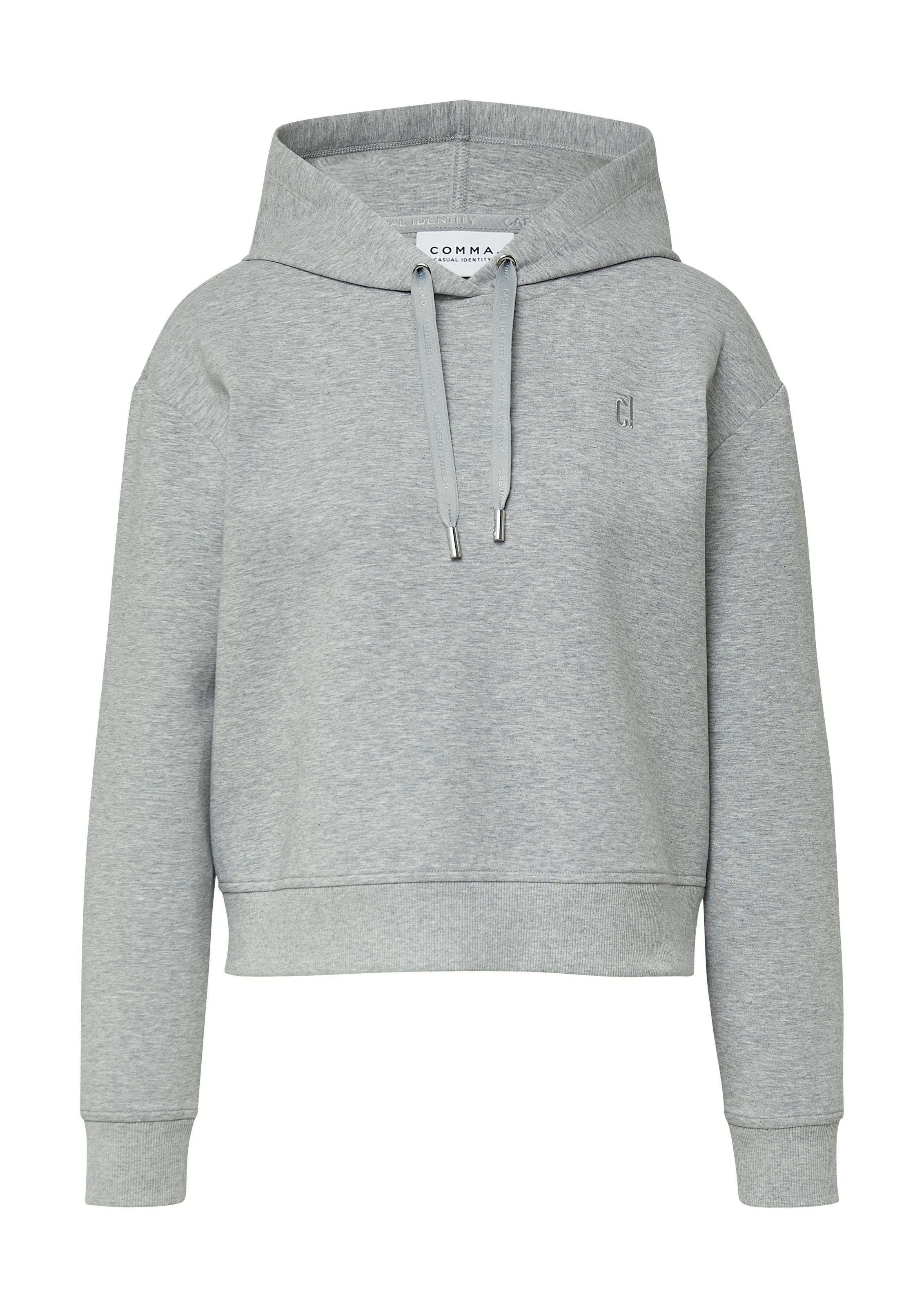 comma casual identity Kapuzensweatshirt, cropped, casual, mit Kapuze, Baumwollmischung
