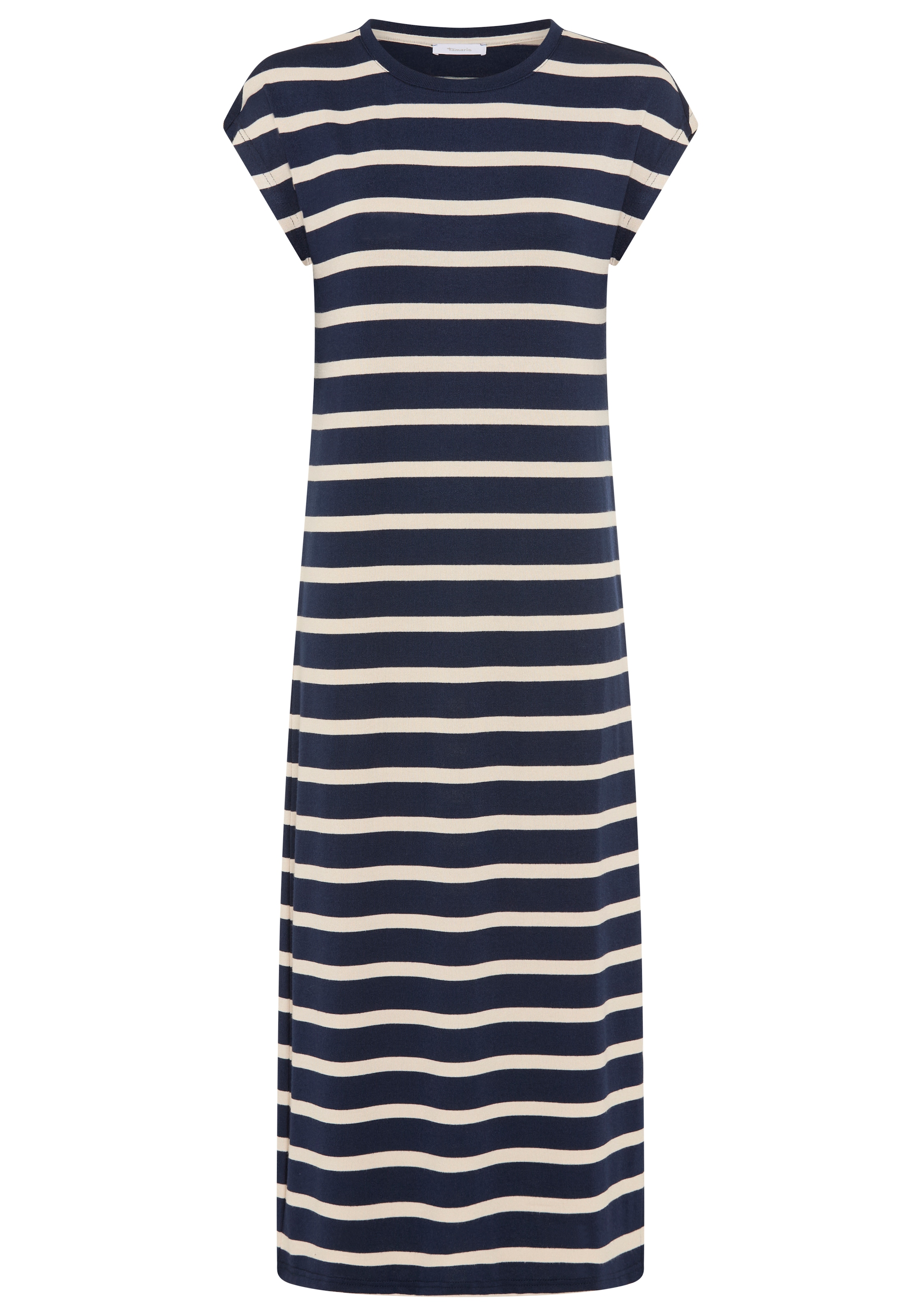 Tamaris Strickkleid mit lässigem Schnitt und seitlichen Schlitz