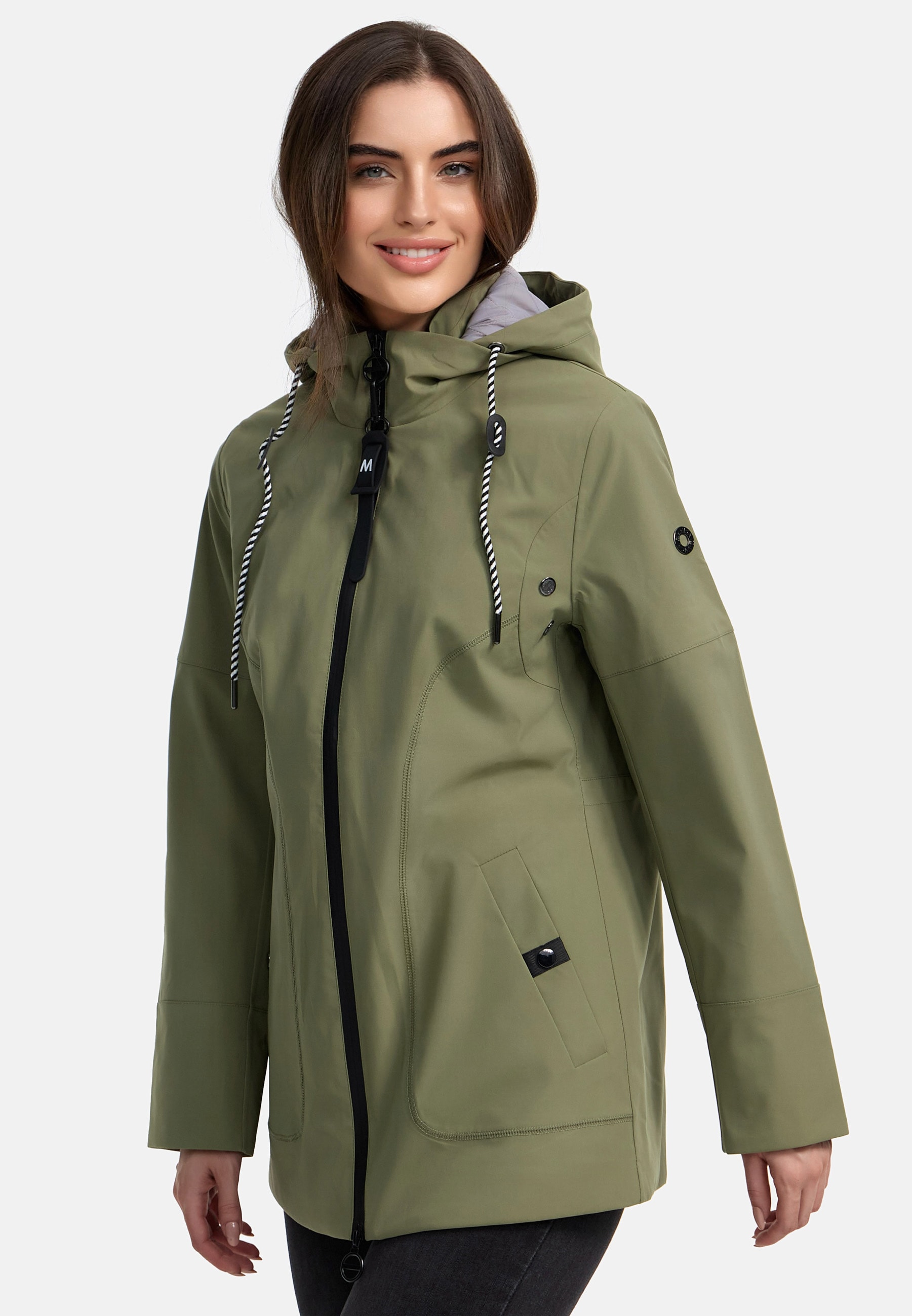 MANISA Regenjacke, mit Kapuze, mit abnehmbarer Kapuze