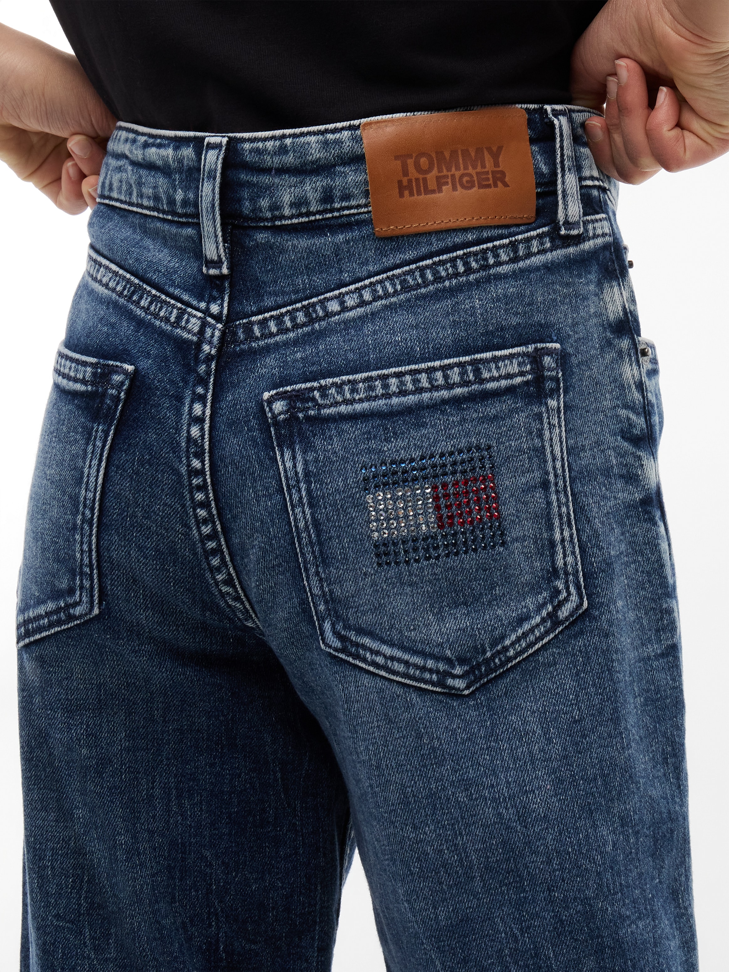Tommy Hilfiger Tapered-fit-Jeans Barrel Leg Fit, Kinder bis 16 Jahre, hoher Bund