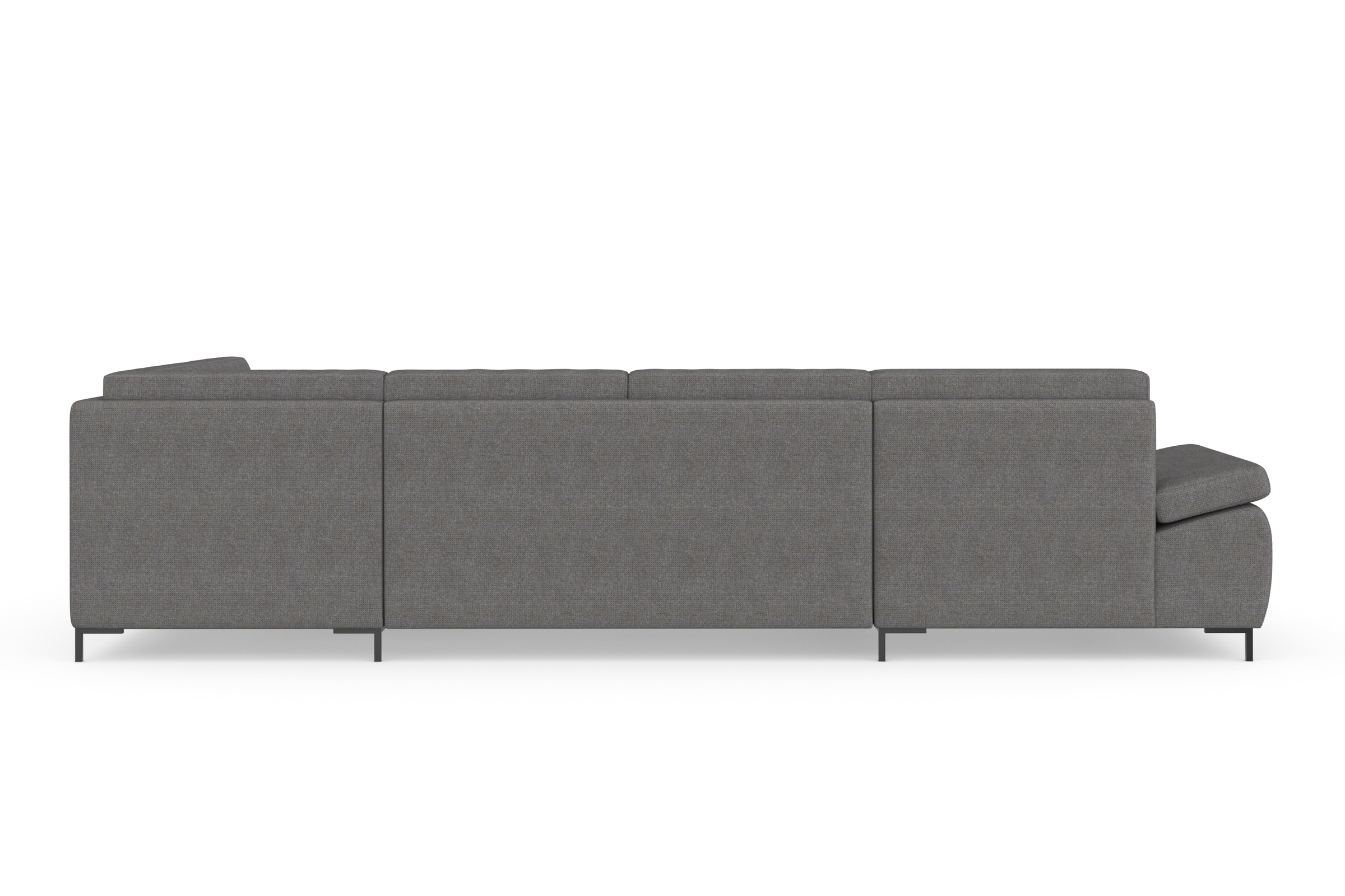 DOMO collection Wohnlandschaft »Capelo, komfortabel, klare Linien zeichnen dieses Design aus, U-Form«, mit Armteilverstellung, wahlweise mit Bettfunktion, Federkern