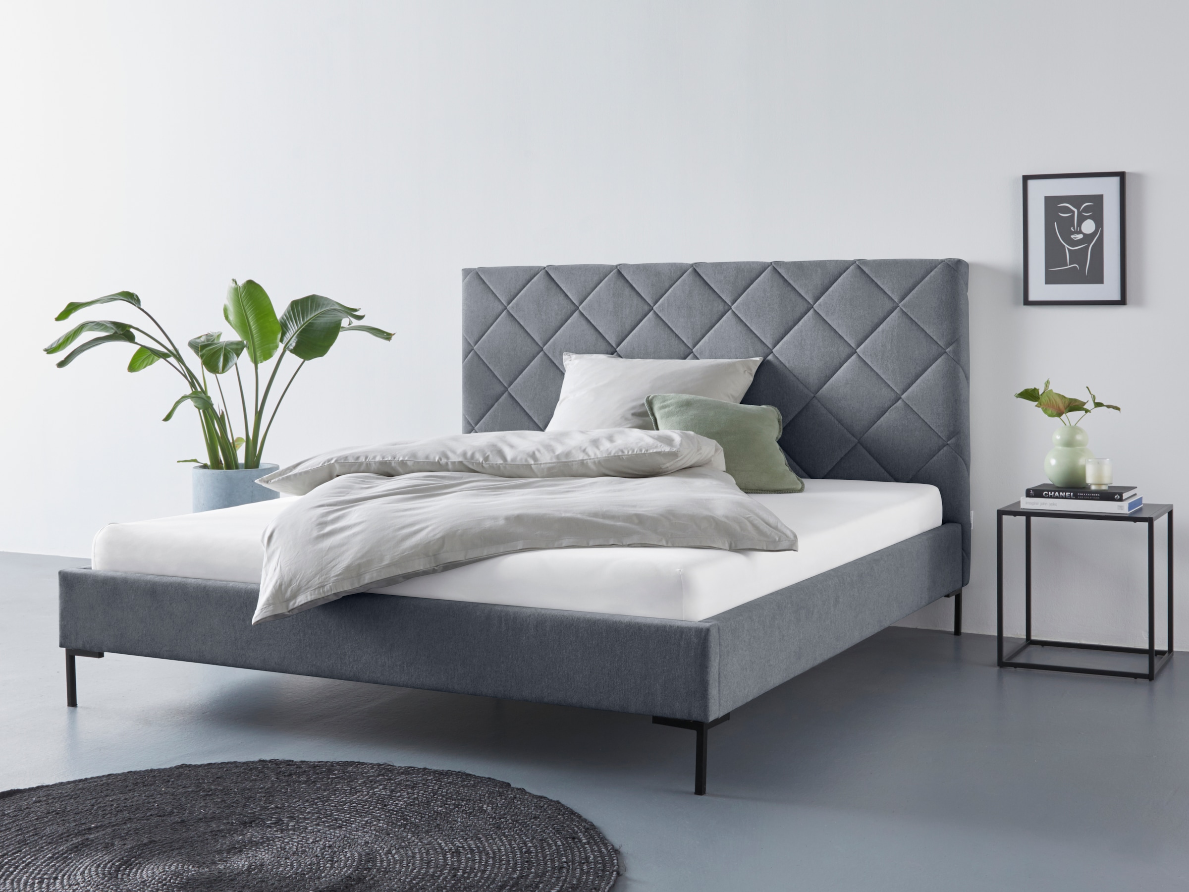 Guido Maria Kretschmer Home&Living Polsterbett »Charlott«, Modernes Polsterbett mit oder ohne Lattenrost