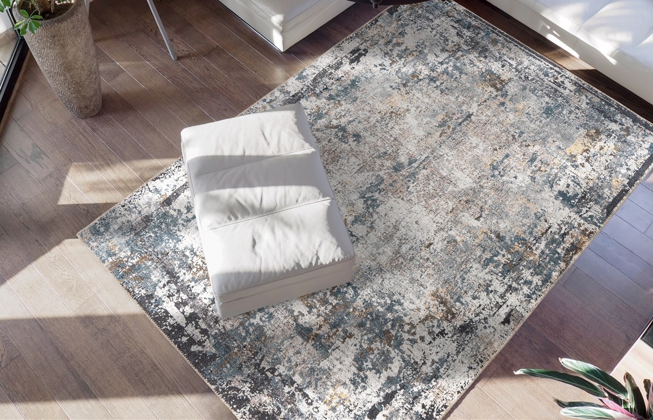 Image of me gusta Teppich "Faye 1225" rechteckig 6 mm Höhe Flachgewebe, gedrucktes Motiv, Wohnzimmer