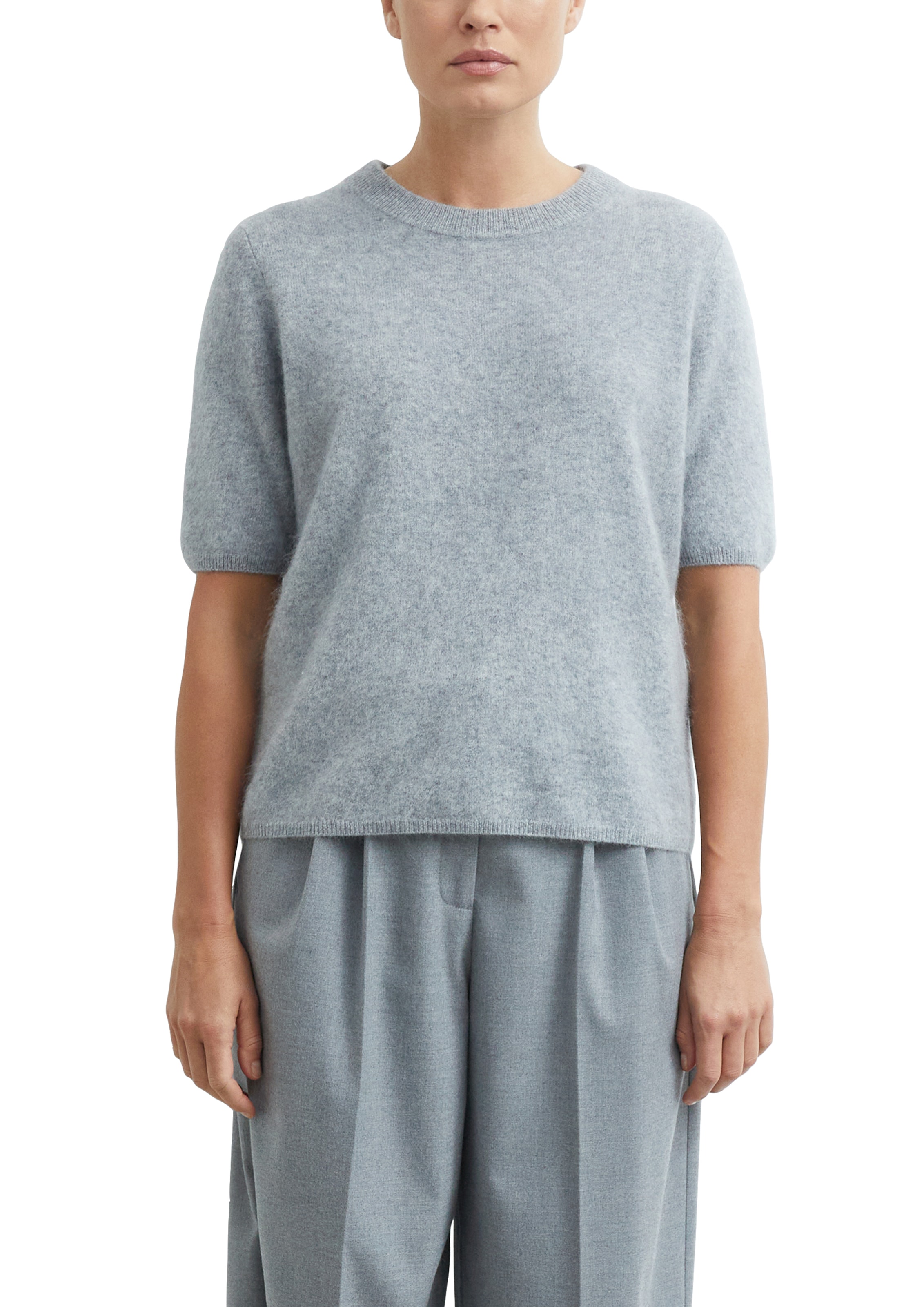 Image of Comma Strickpullover Halbarm-Pullover aus Wolle / Rundhals