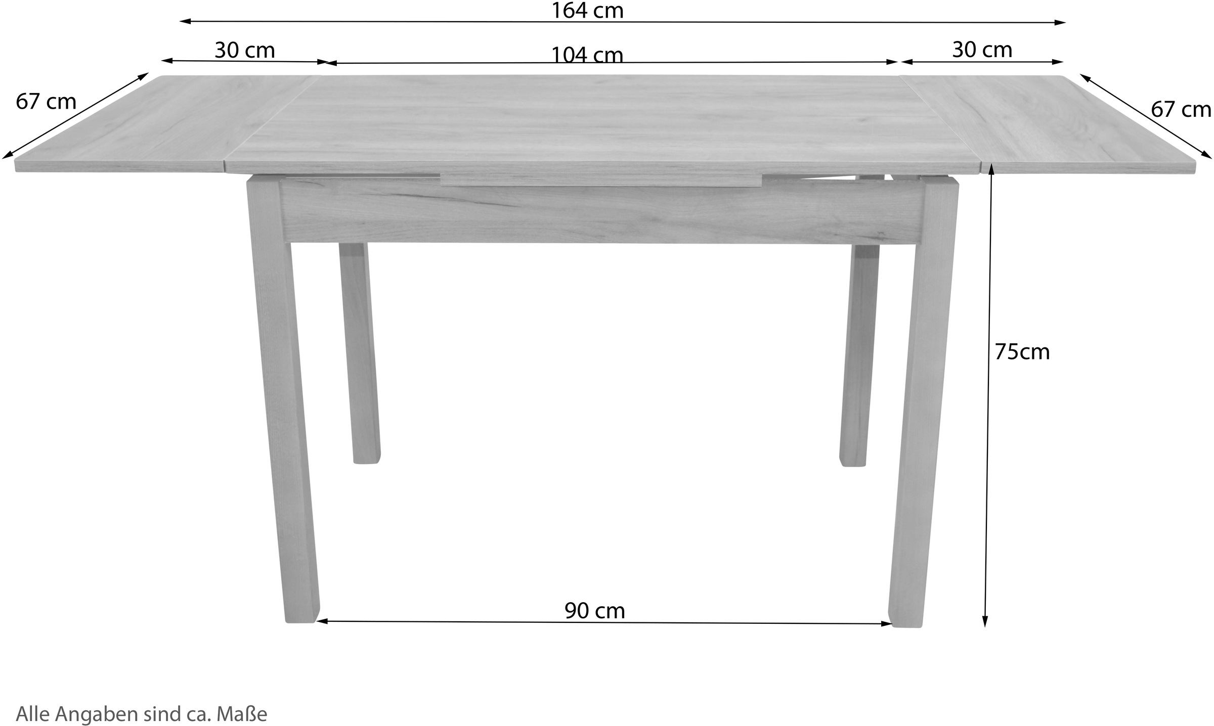 HOFMANN LIVING AND MORE Essgruppe »5tlg. Tischgruppe« Spar-Set, 5tlg. Tischgruppe, 5 Stk. tlg. Stühle montiert