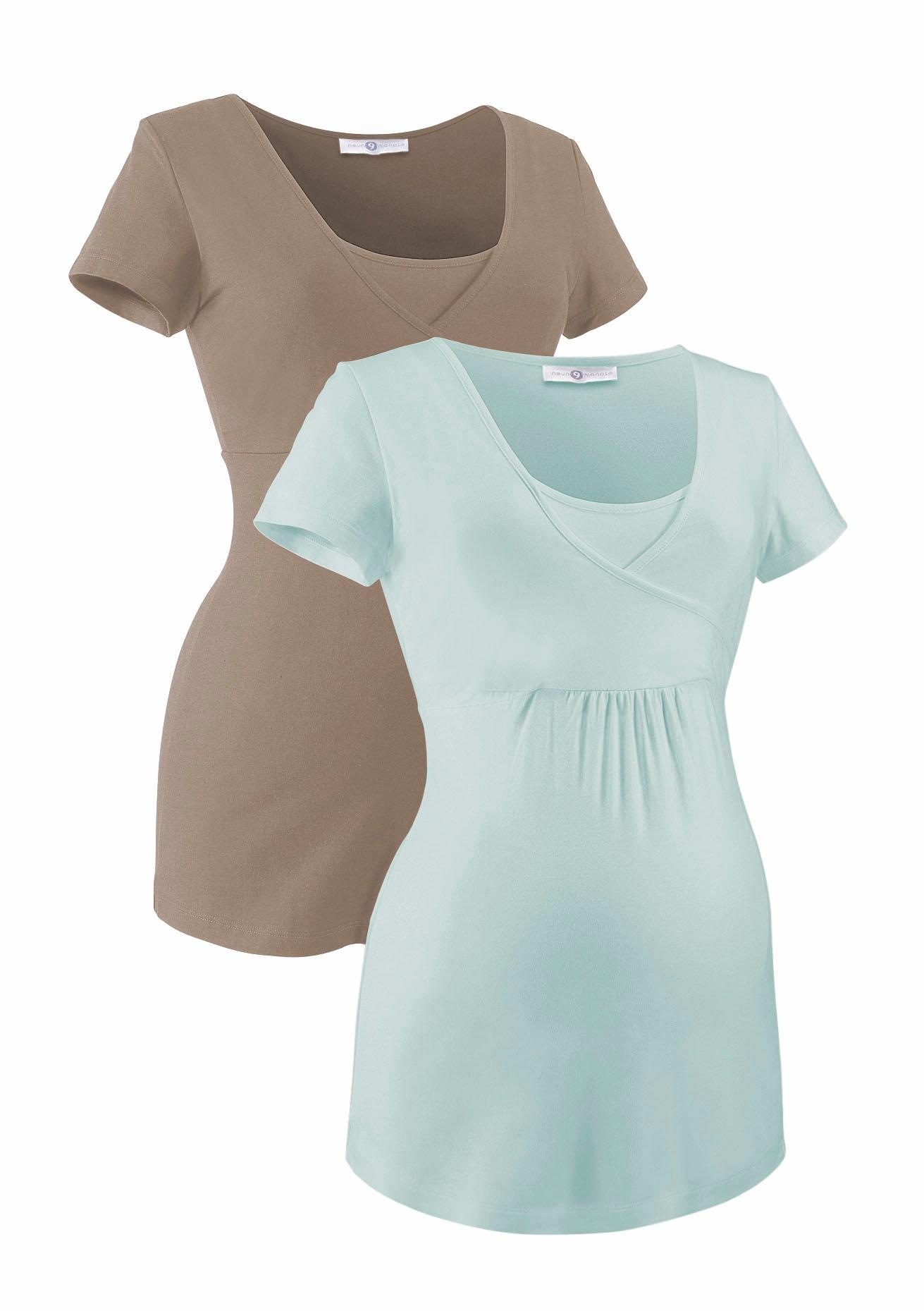 Image of Neun Monate Umstandsshirt »Powered by Flashlights«, (Packung, 2 tlg.), mit einfacher Stillfunktion bei Ackermann Versand Schweiz