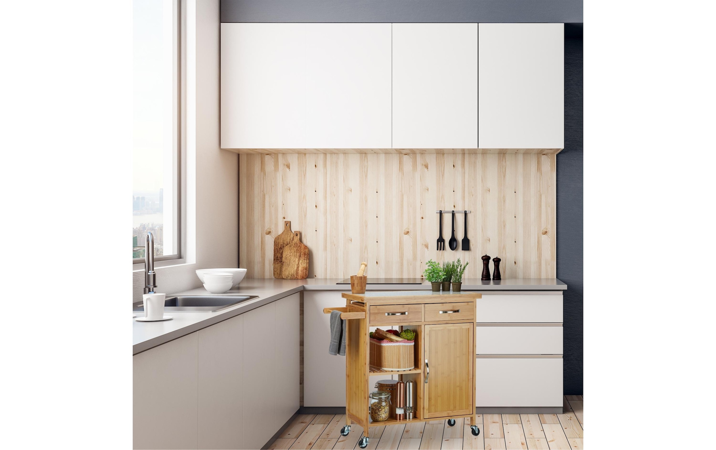 relaxdays Chariot de cuisine »85.5 x 89.5 x 36 cm«