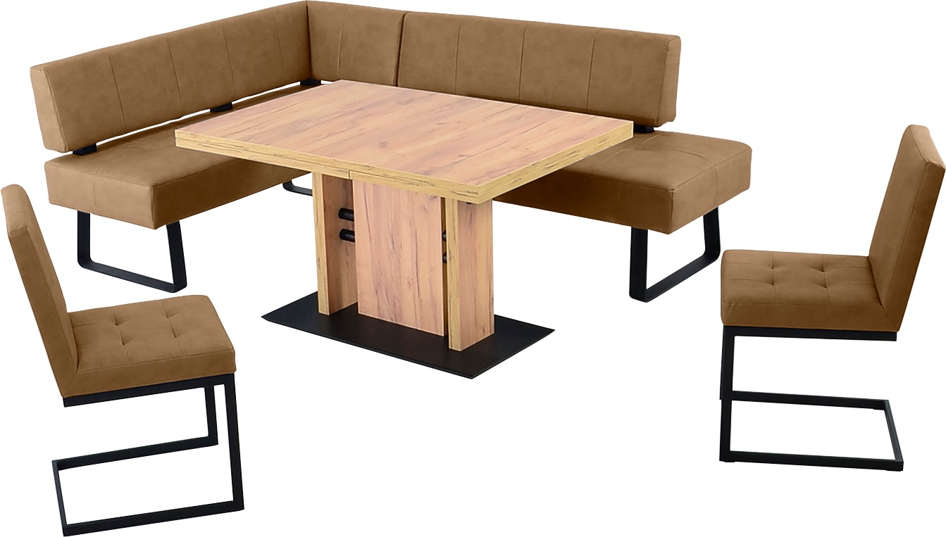 K+W Komfort & Wohnen »Spider II« 4 cuis tlg. longue jambe au choix en 2 largeurs, 2 fauteuils à bascule, 1 table
