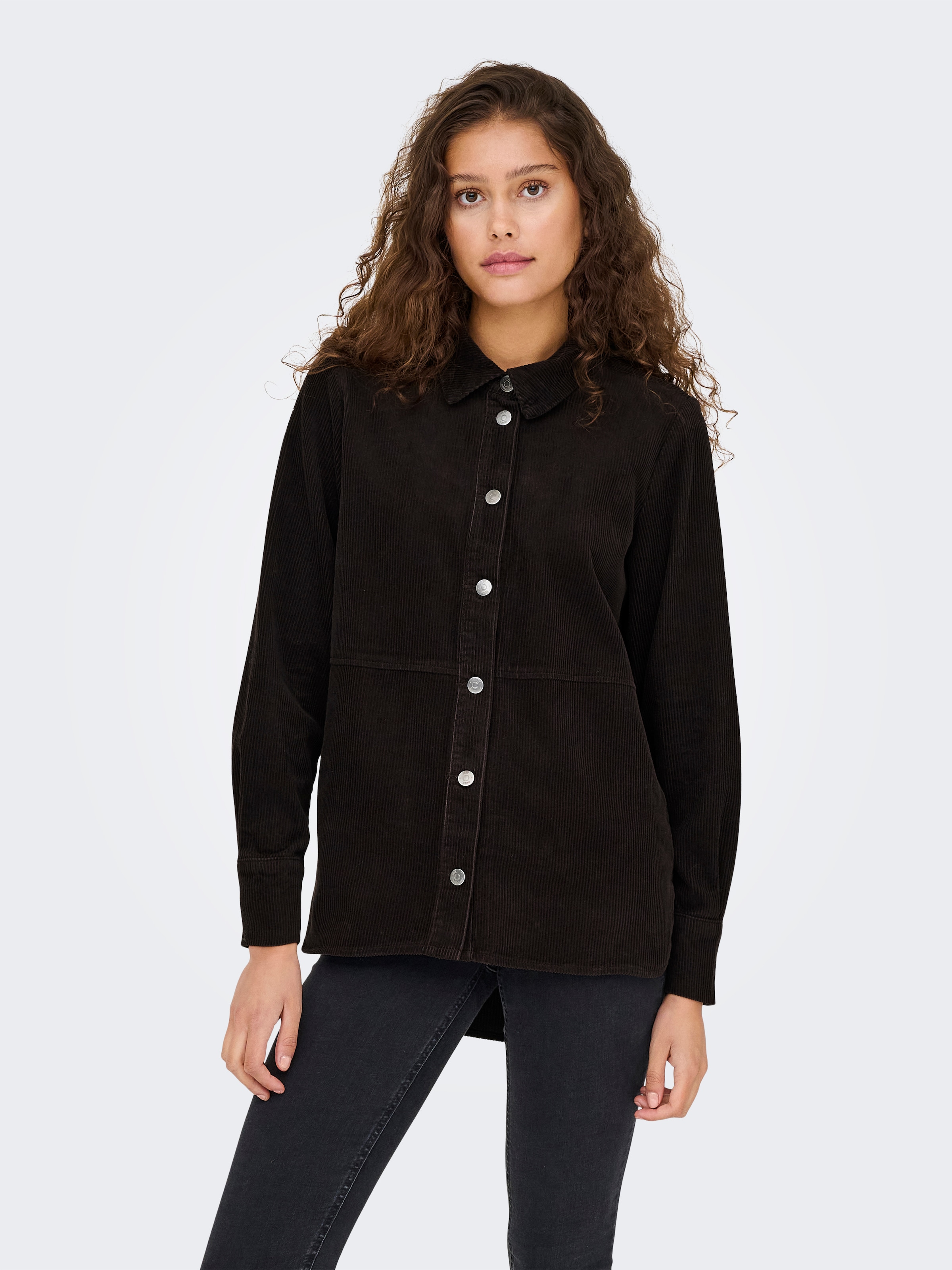 Image of JDY Hemdbluse "JDYSHIRAZ L/S LONG SHIRT PNT NOOS" Baumwolle, loose fit