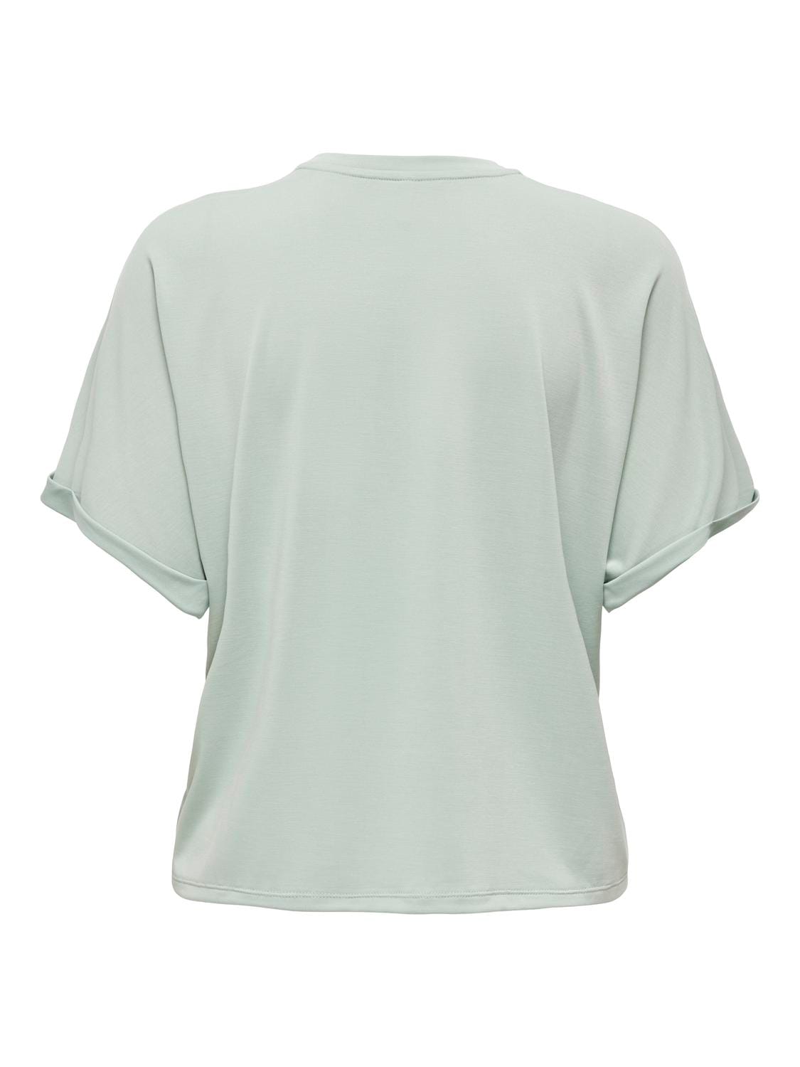 ONLY T-shirt »ONLFREE LIFE S/S FOLD-UP TOP BOX JRS« Materialmix, regular fit, Rundhals