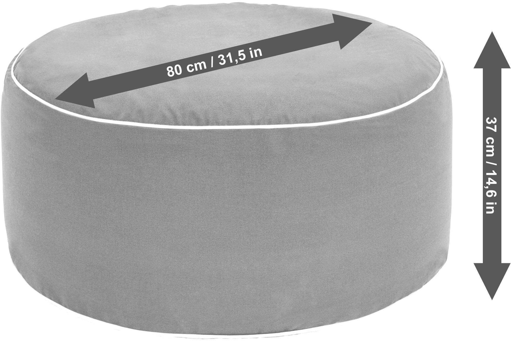 Jahnke Hocker »AIR SIT« 1 Stk. tlg. aufblasbar, Indoor & Outdoor, 80 cm Durchmesser