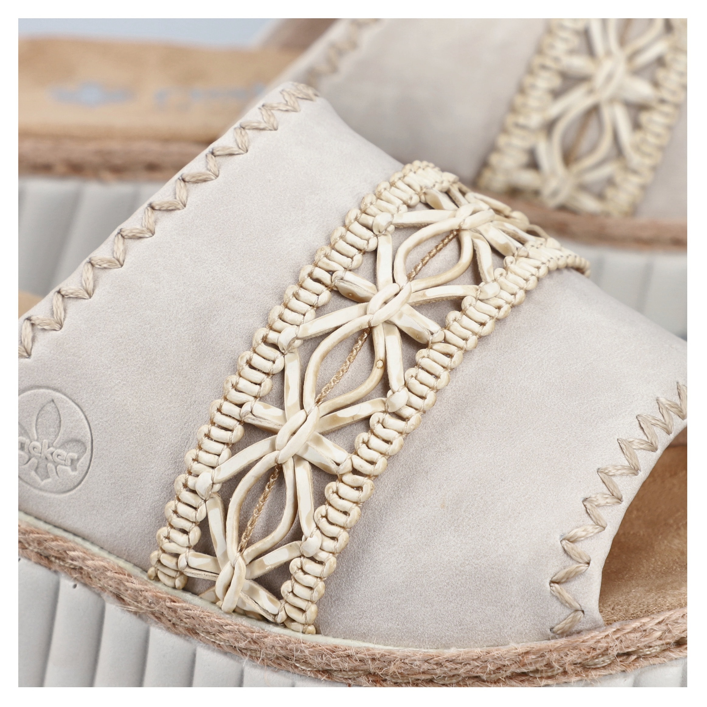 Rieker Pantolette  Sommerschuh, Strandschuh, Urlaubschuh, Hausschuh mit softer Innensohle