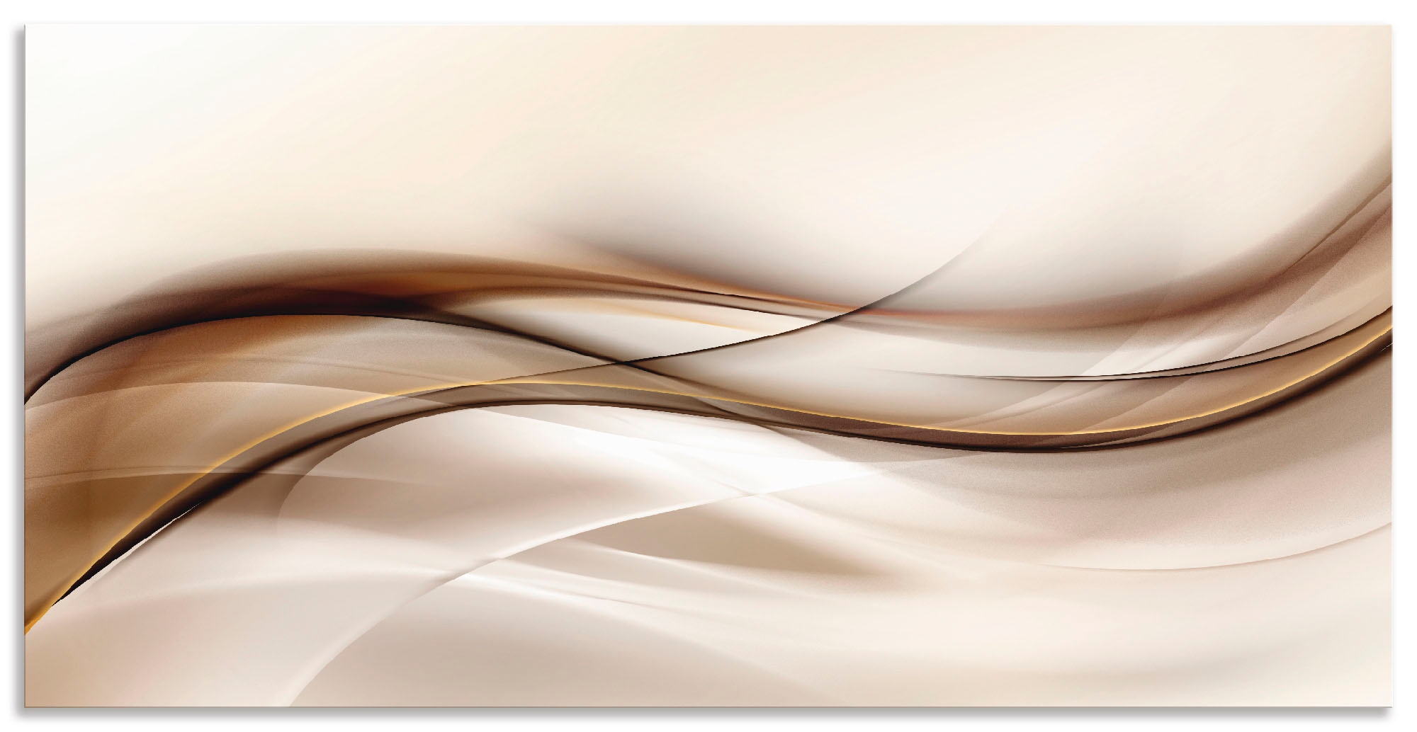 Artland Wandbild »Braune abstrakte Welle«, Muster, (1 St.), als Alubild,  Leinwandbild, Wandaufkleber oder Poster in versch. Grössen günstig kaufen