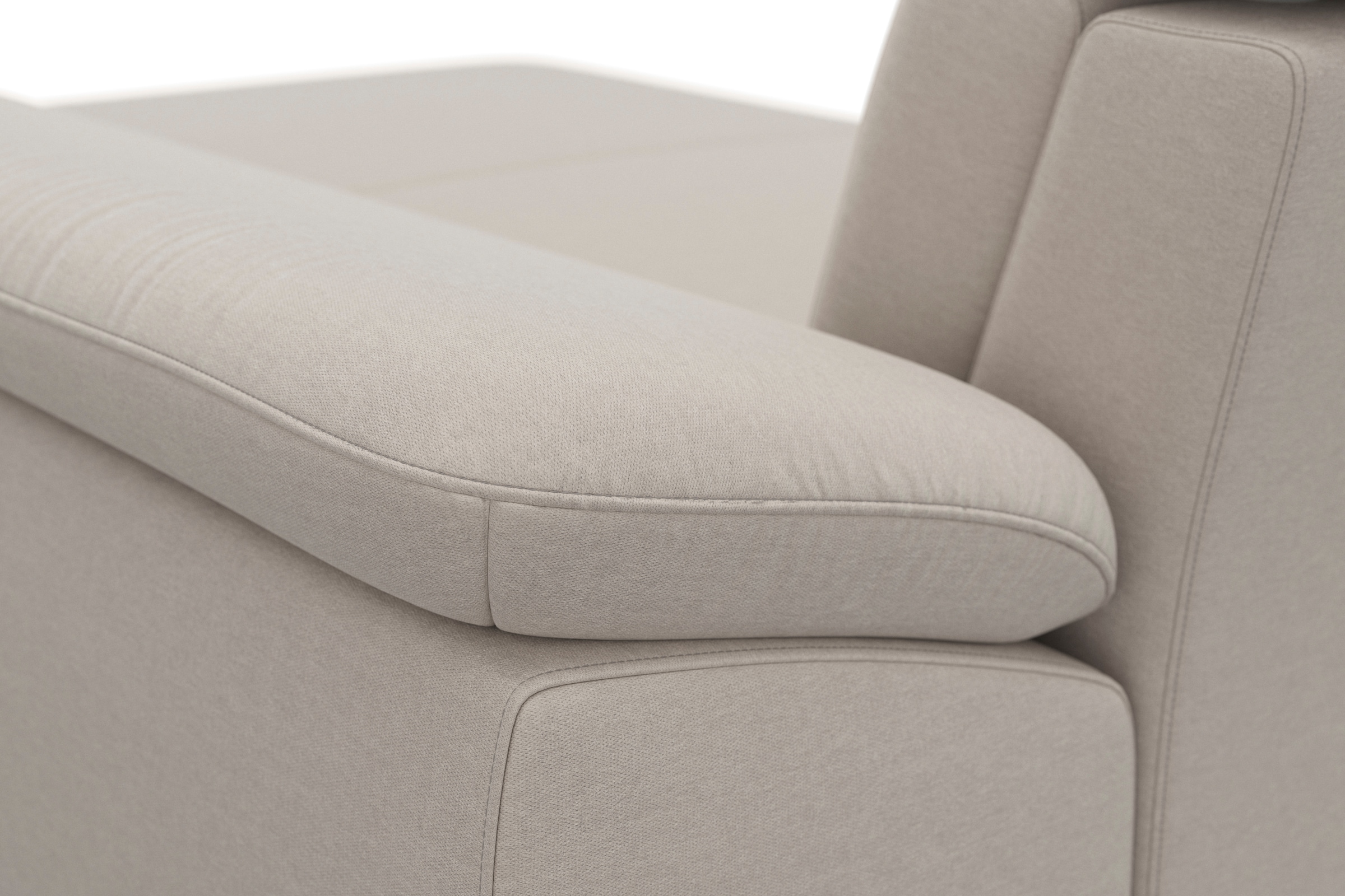 sit&more Paysage de salon »Cabrio U-Form, B: 359 cm, mit Sitztiefen-, Arm- & Kopfteilverstellung« 3 Nierenkissen, Federkern, optional Bettfunktion und Stauraum