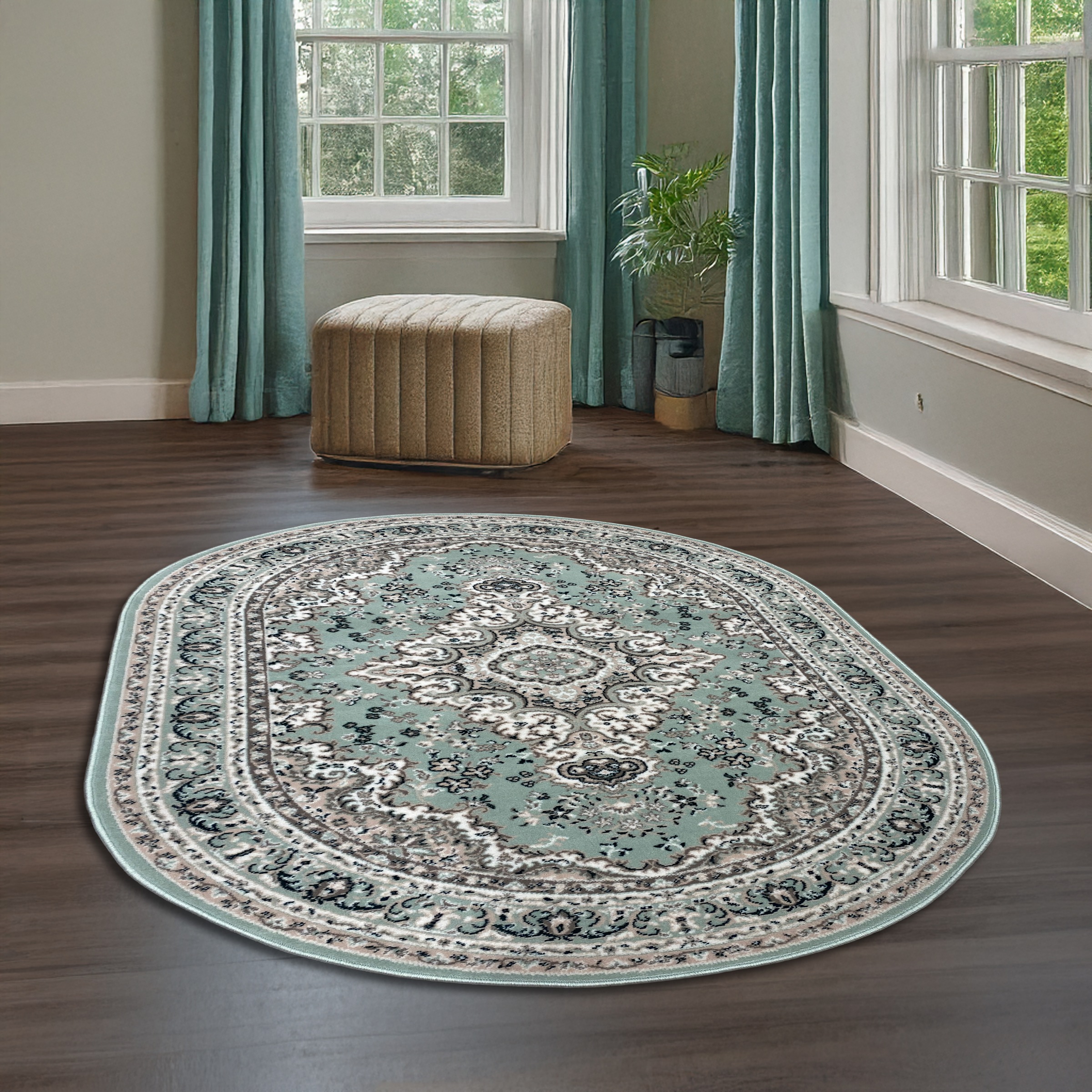 Image of GOODproduct Teppich "Oriental, Made in Belgium" oval 7 mm Höhe Orient-Optik, mit Bordüre, Kurzflor, pflegeleicht, elegant