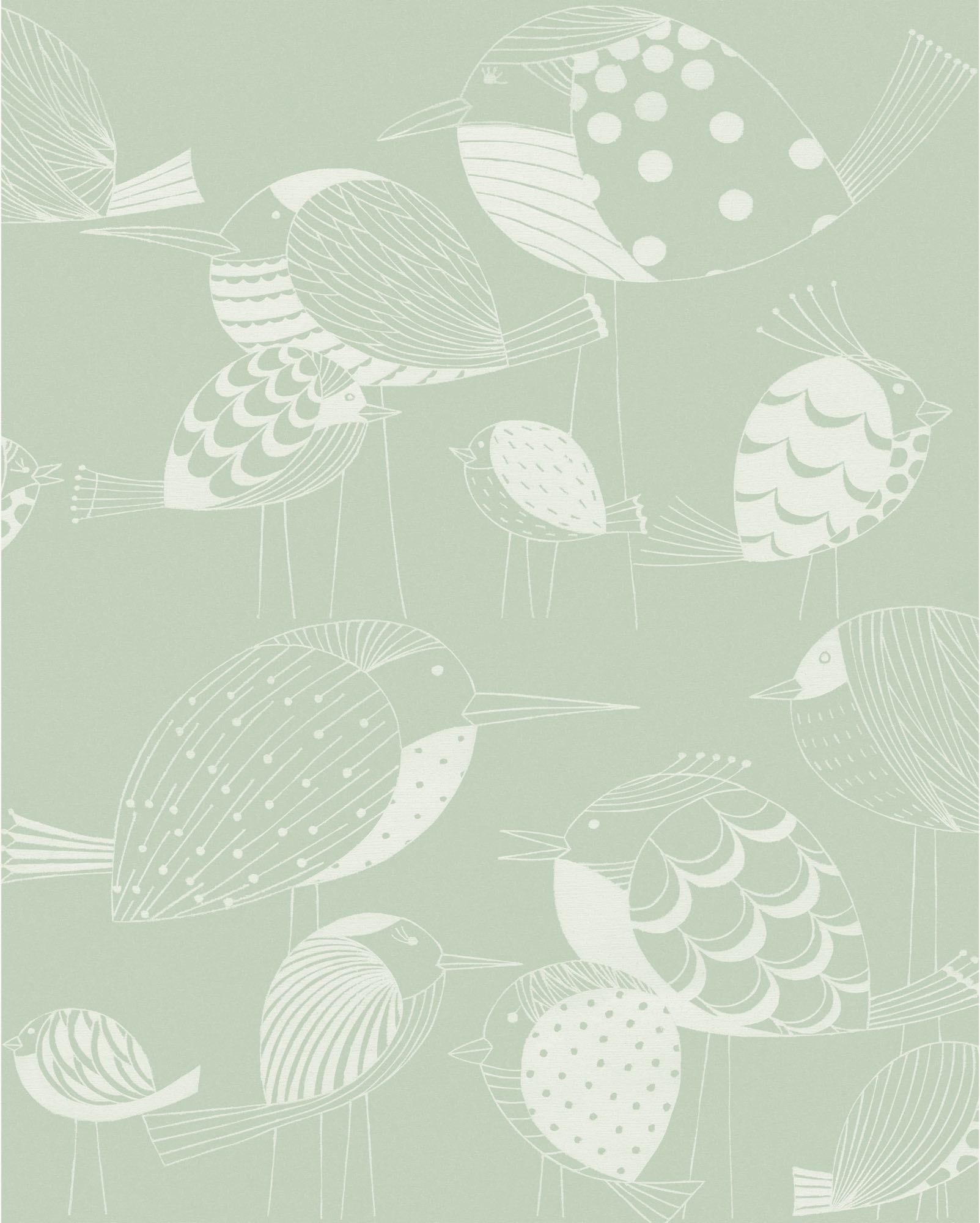 Komar Papier peint photo »Vlies Fototapete - Naive Birds - Grösse 200 x 250 cm« imprimé