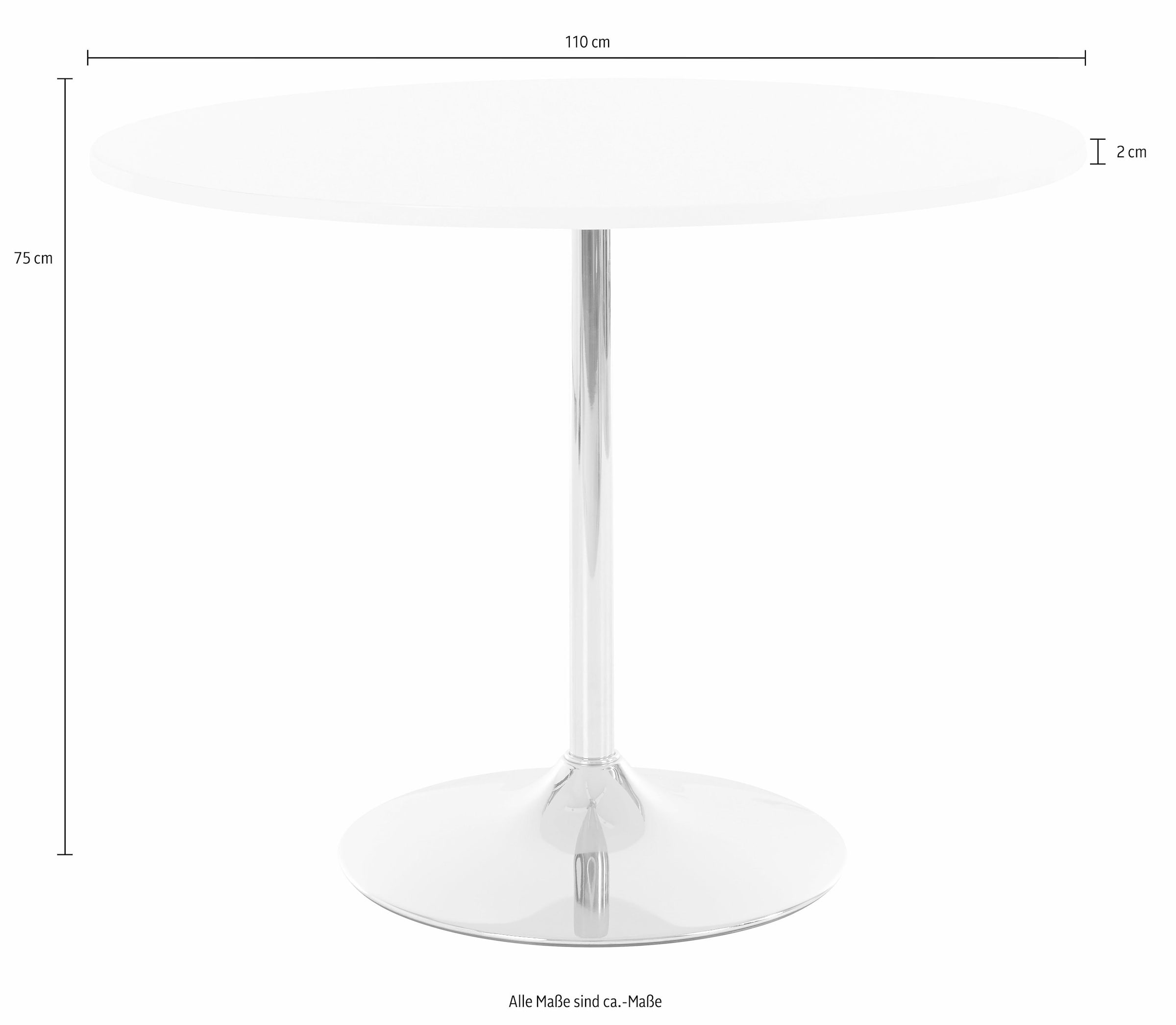 INOSIGN Essgruppe, (Set, 5 tlg.), mit rundem Tisch in weiss Hochglanz