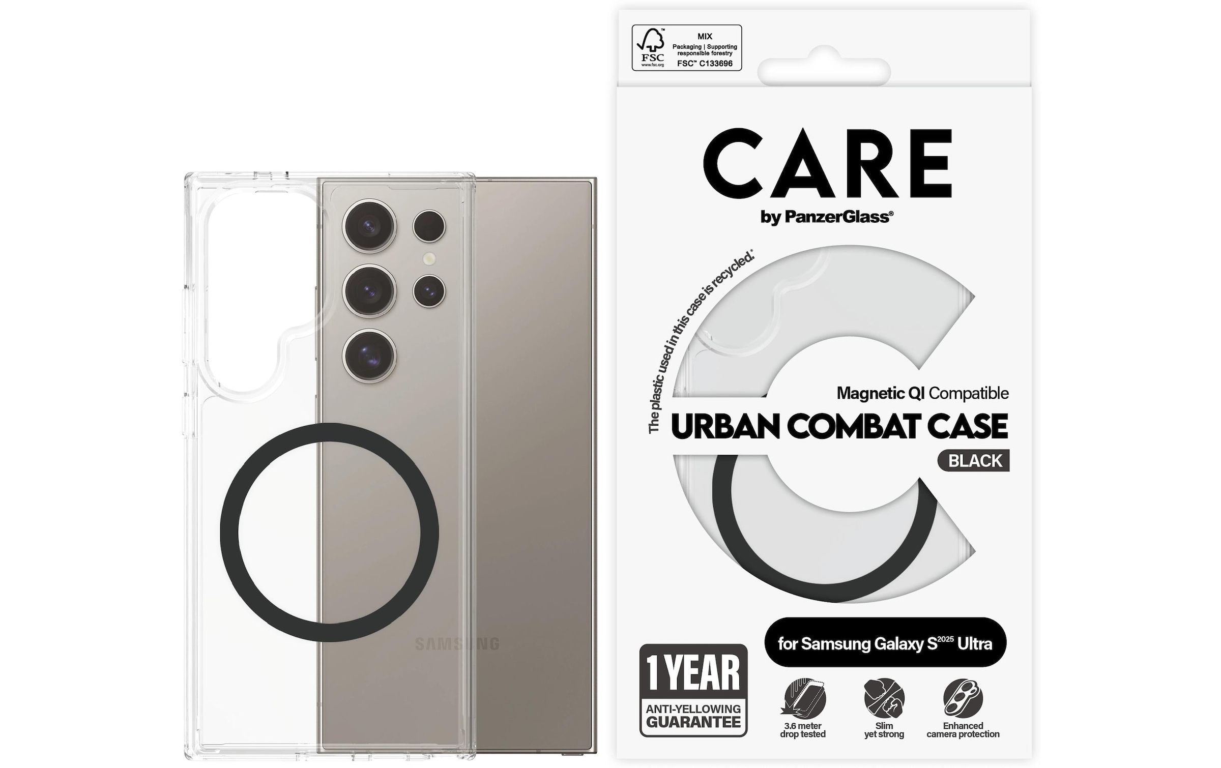 CARE by PanzerGlass Backcover »Flagship Galaxy S25 Ultra«, Samsung Galaxy S25 Ultra