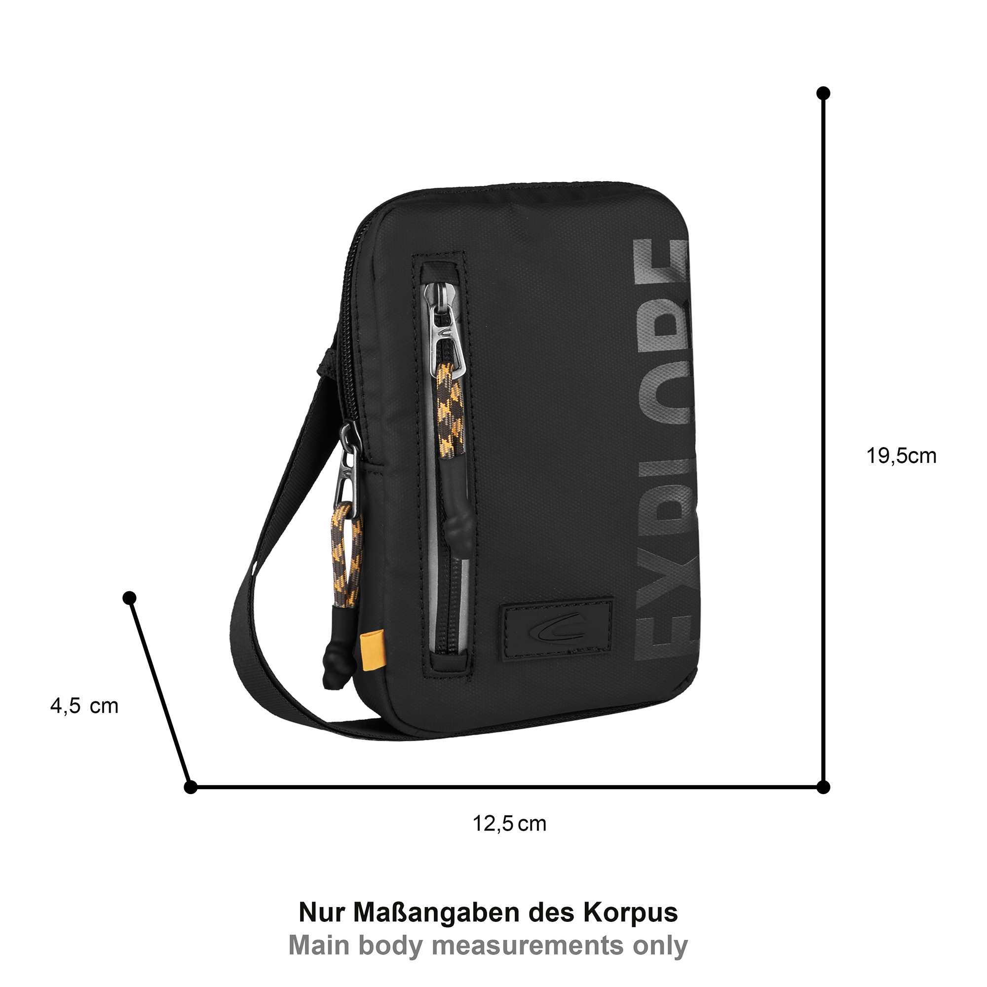 camel active Handytasche »Explore« wasserabweisendes recyceltes Nylon und reflektierende Reissverschlüsse