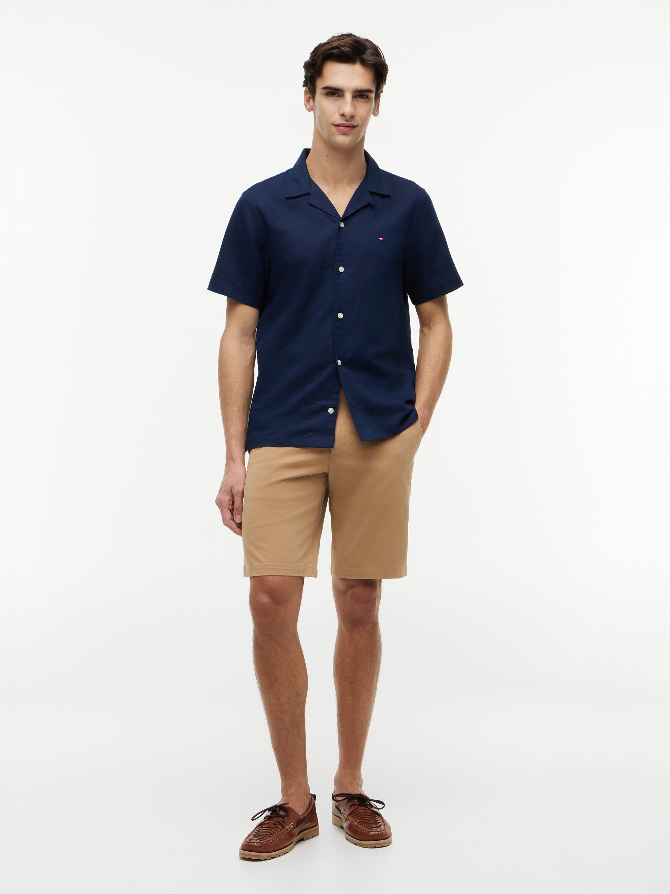 Tommy Hilfiger Chemise à manches courtes »LINEN BLEND SOLID SS RF SHT«