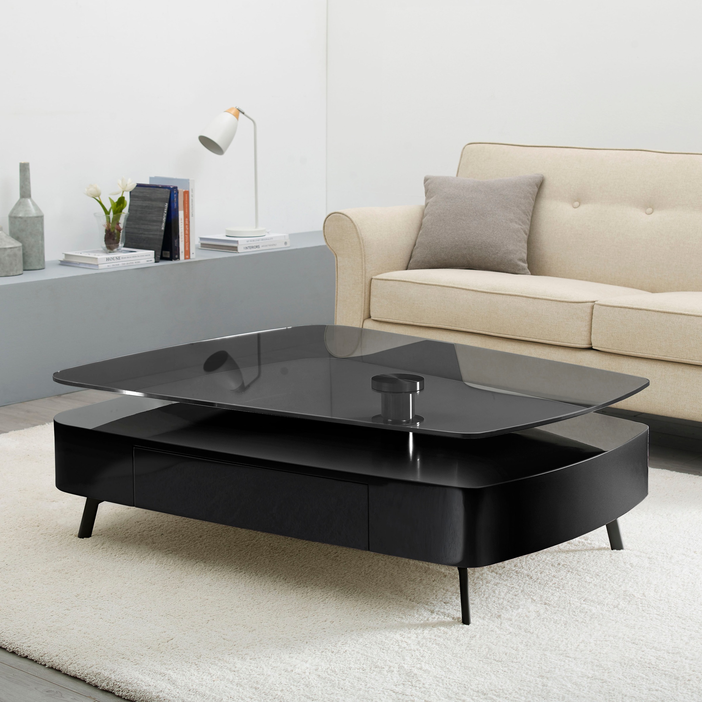 Image of andas Couchtisch »Edla«, Design by Morten Georgsen, drehbare Tischplatte, in 2 modernen Farben bei Ackermann Versand Schweiz