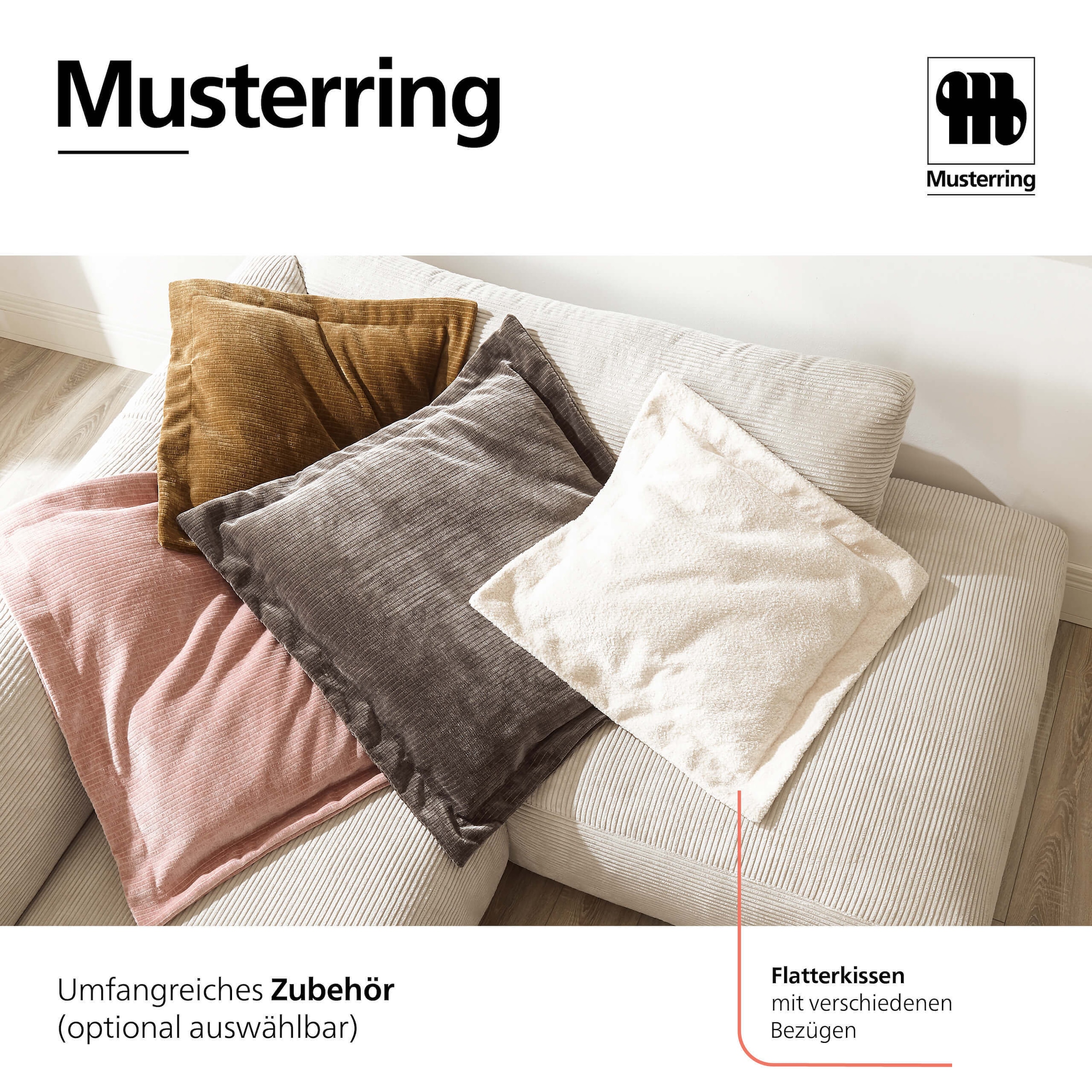 Musterring Canapé d'angle »MR LUCIA, Luxuriöse Wohlfühlgarnitur von Musterring« Coussins de chambre haut de gamme, coin convertible confortable & look intemporel