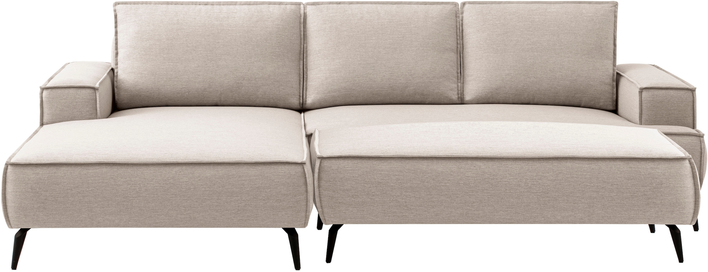 Home affaire Sitzgruppe »TVINNU, Polsterecke L-Form, Schlaffunktion, mit Hocker« Set, 2 Stk. tlg. Set, stellbar zum Schlafsofa (Krokodilverbinder)