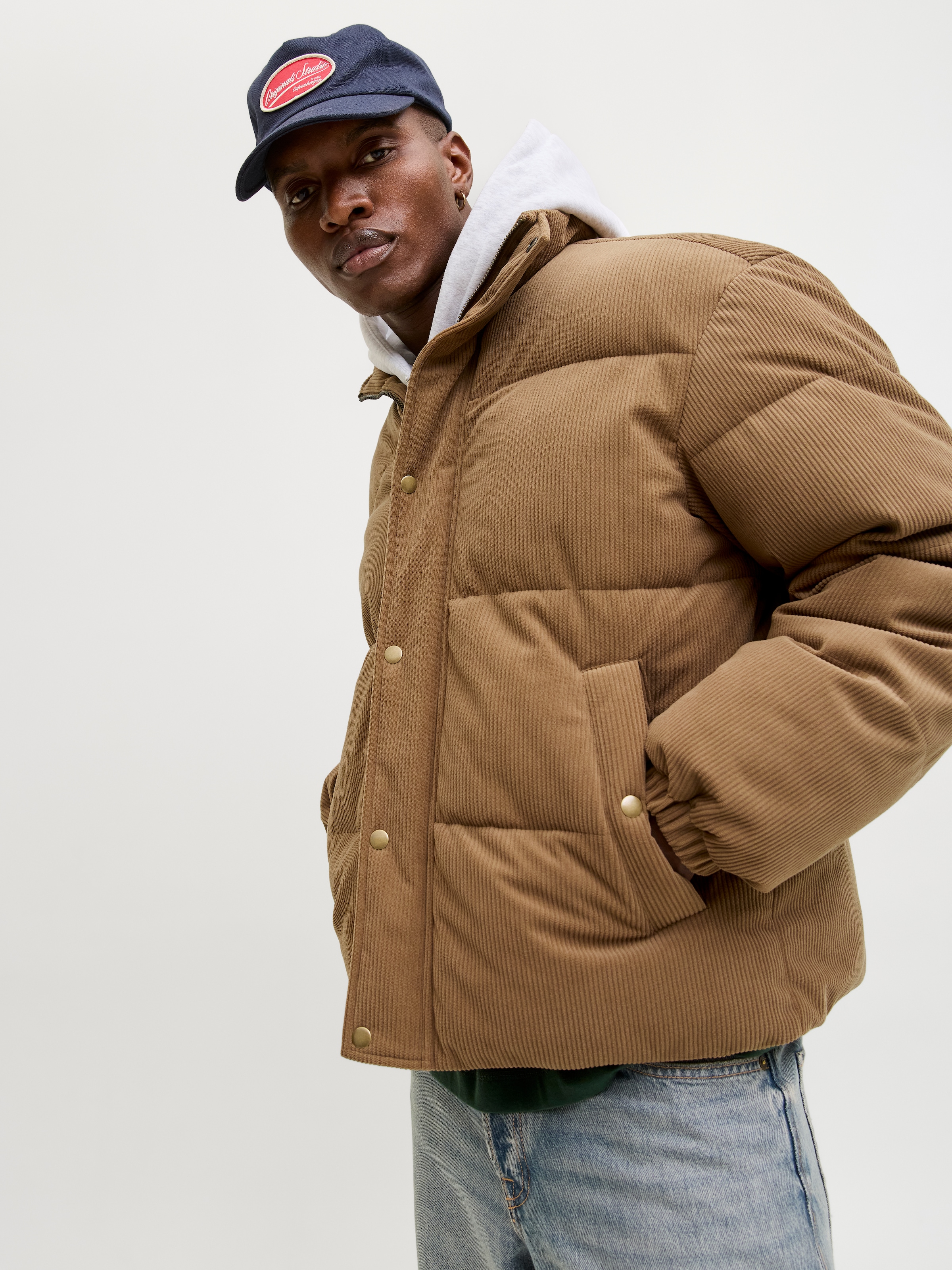 Jack & Jones Veste matelassée »JORGREENE CORDUROY PUFFER JACKET« ohne Kapuze