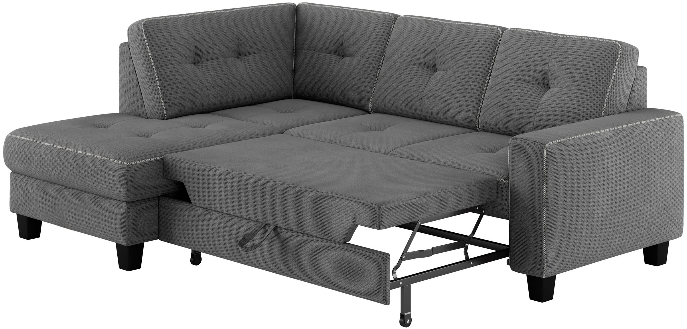 Places of Style Ecksofa »Varese«, wahlweise mit Bettfunktion und Bettkasten