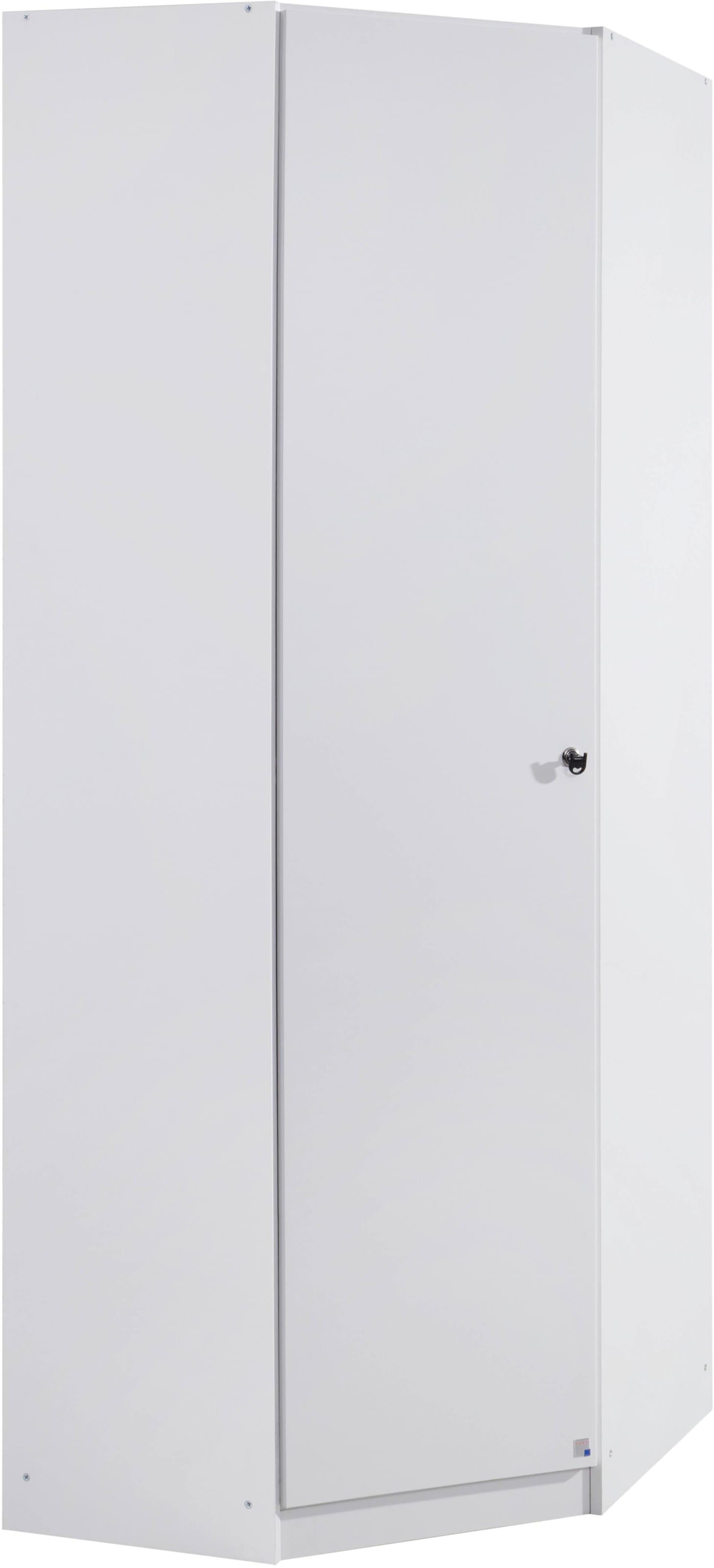 Image of rauch Eckkleiderschrank "Kleiderschrank Schrank Garderobe Schlafzimmer Büroschrank BUCHHOLZ" Schenkelmass 85/72cm, mit viel Stauraum und abschliessbarer Tür MADE IN GERMANY