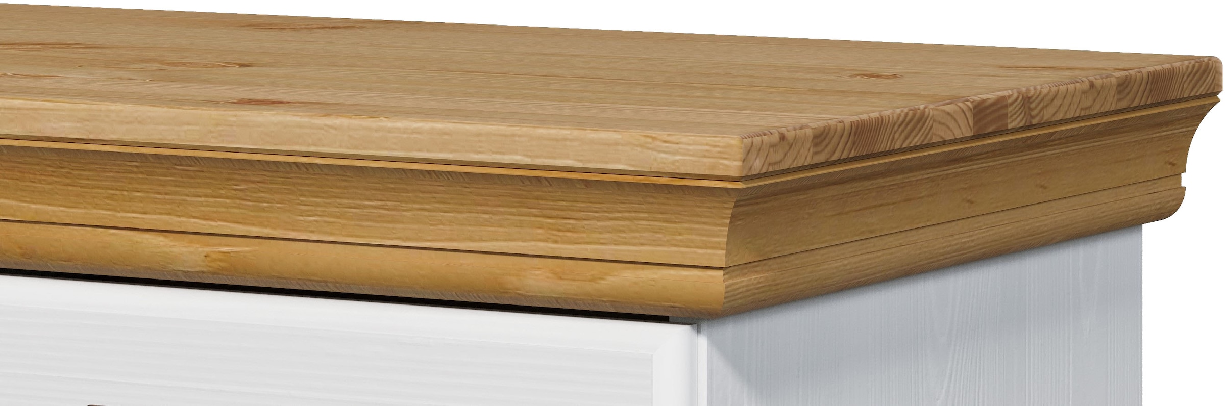 GOODproduct Wäscheschrank »Rügen XXL– Landhaus-Charme mit maximalem Stauraum, zeitlos schön« B/H/T ca. 127/216/70 cm,  Integrierte Sitzbank + Schubladen: Stauraum für Schlafzimmer+Diele