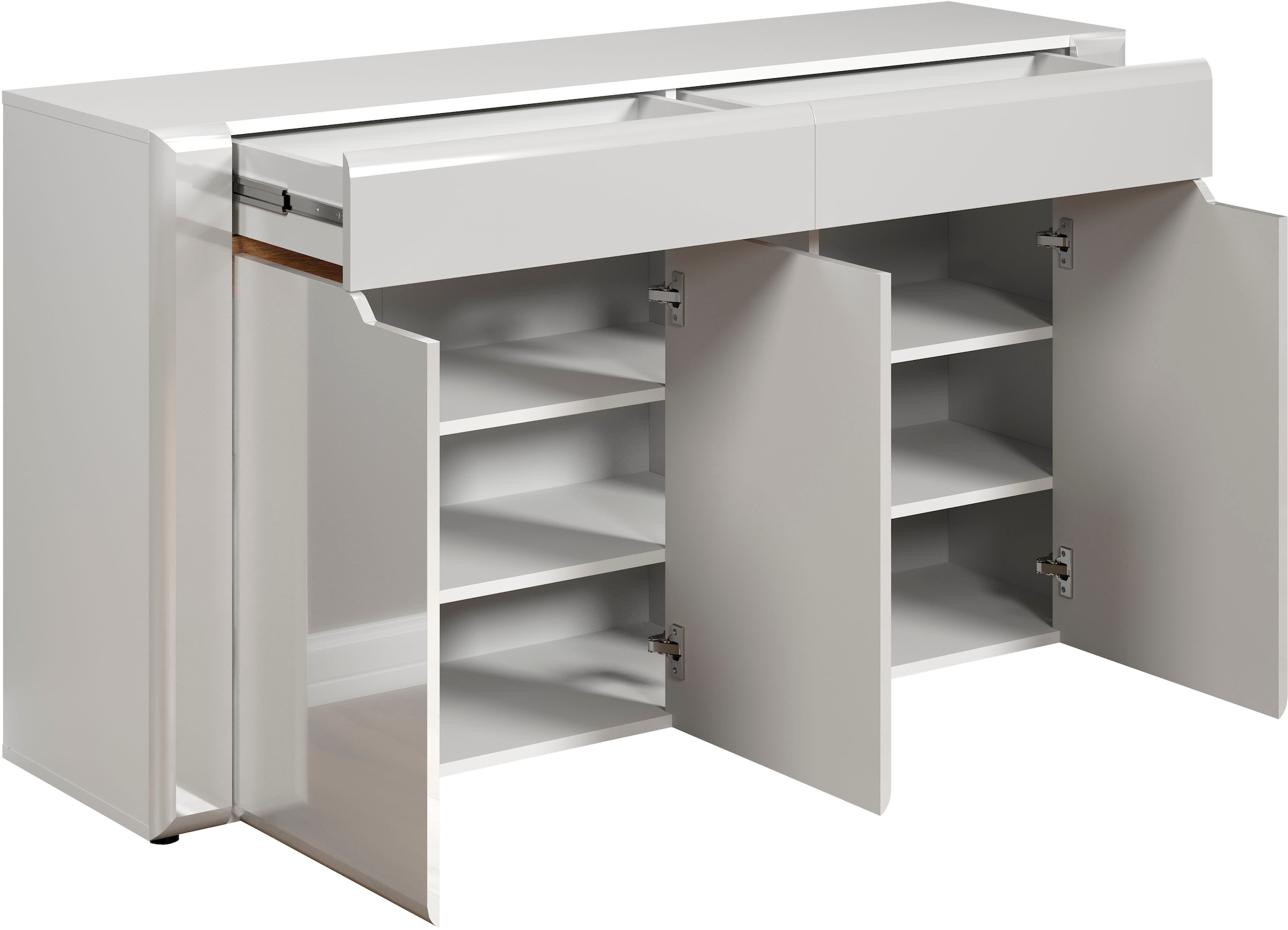 INOSIGN Sideboard »Graz«, (Packung, 1 St.), Masse aufgebaut (B/T/H in cm): 150/39/84 - Hochglanz Front