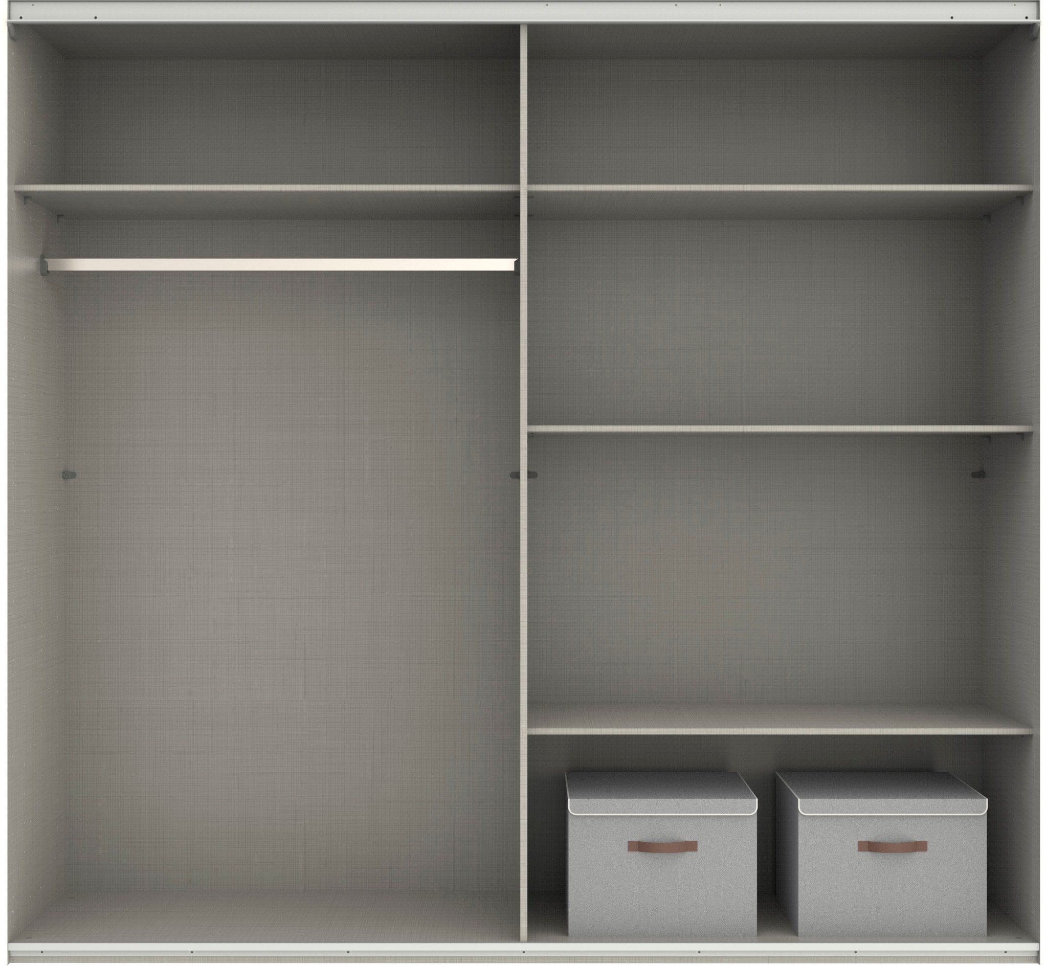 Wimex Schwebetürenschrank »Barmbek Schlafzimmerschrank Garderobenschrank« Kleiderschrank mit 2 Stoffboxen und 2 zusätzlichen Böden, Spiegeltür
