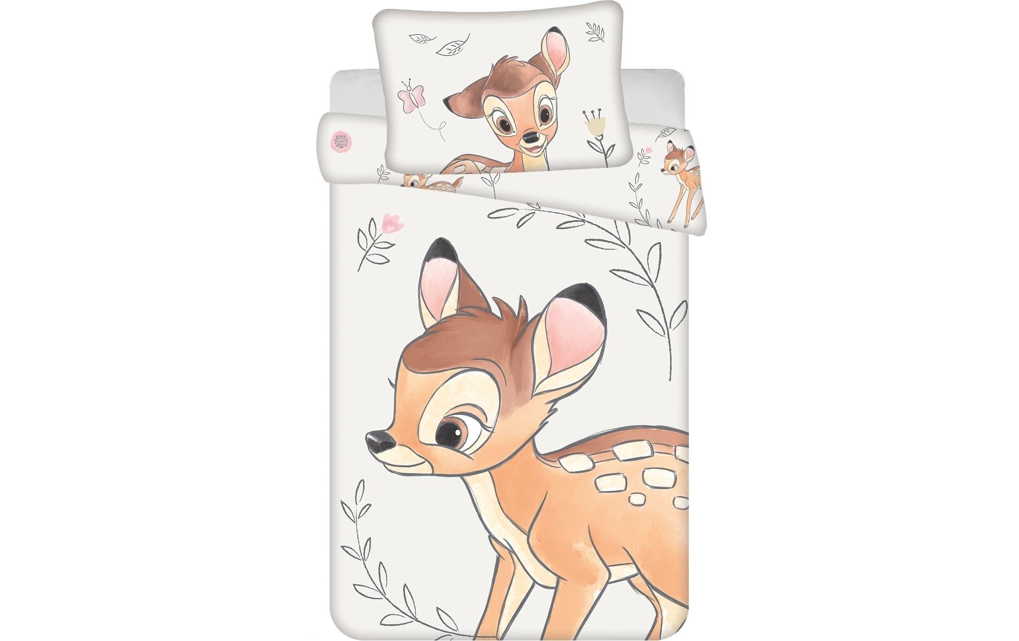 Image of Kinderbettwäsche "Jerry Fabrics Bambi 100 x 135 cm + 40 x 60 cm" 2 Stk.
