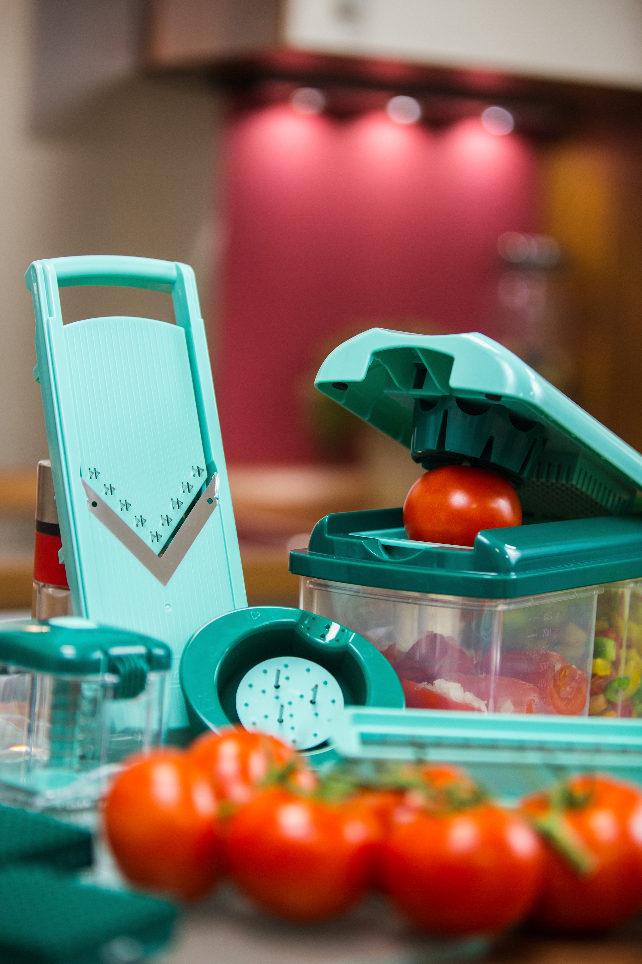 Genius Hachoir »Nicer Dicer Fusion inkl. XXL-Messereinsatz 12 x 36 mm, Set 14-tlg« ND Fusion werden eine Vielzahl von Schneidgeräten in Einem kombiniert