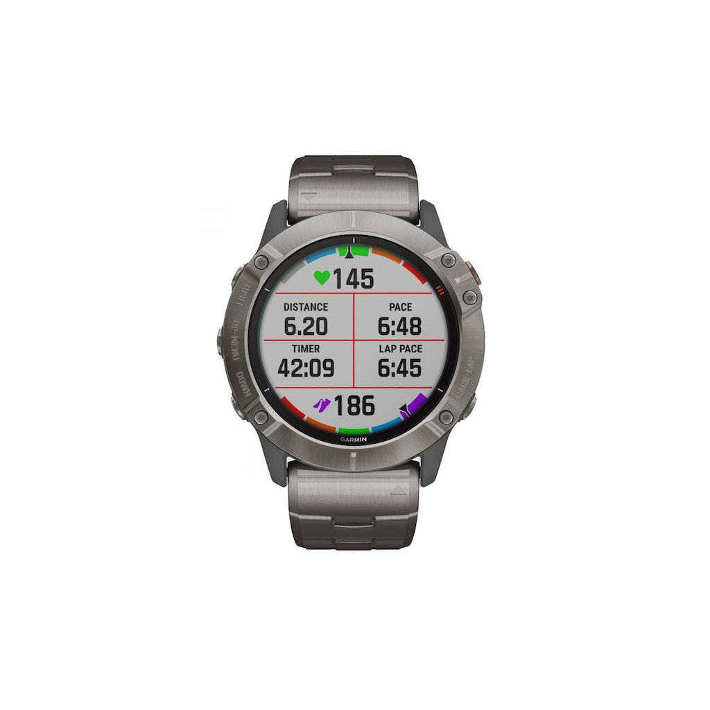 Garmin Fitnessuhr »Pro Solar Titanium Silberfarben«