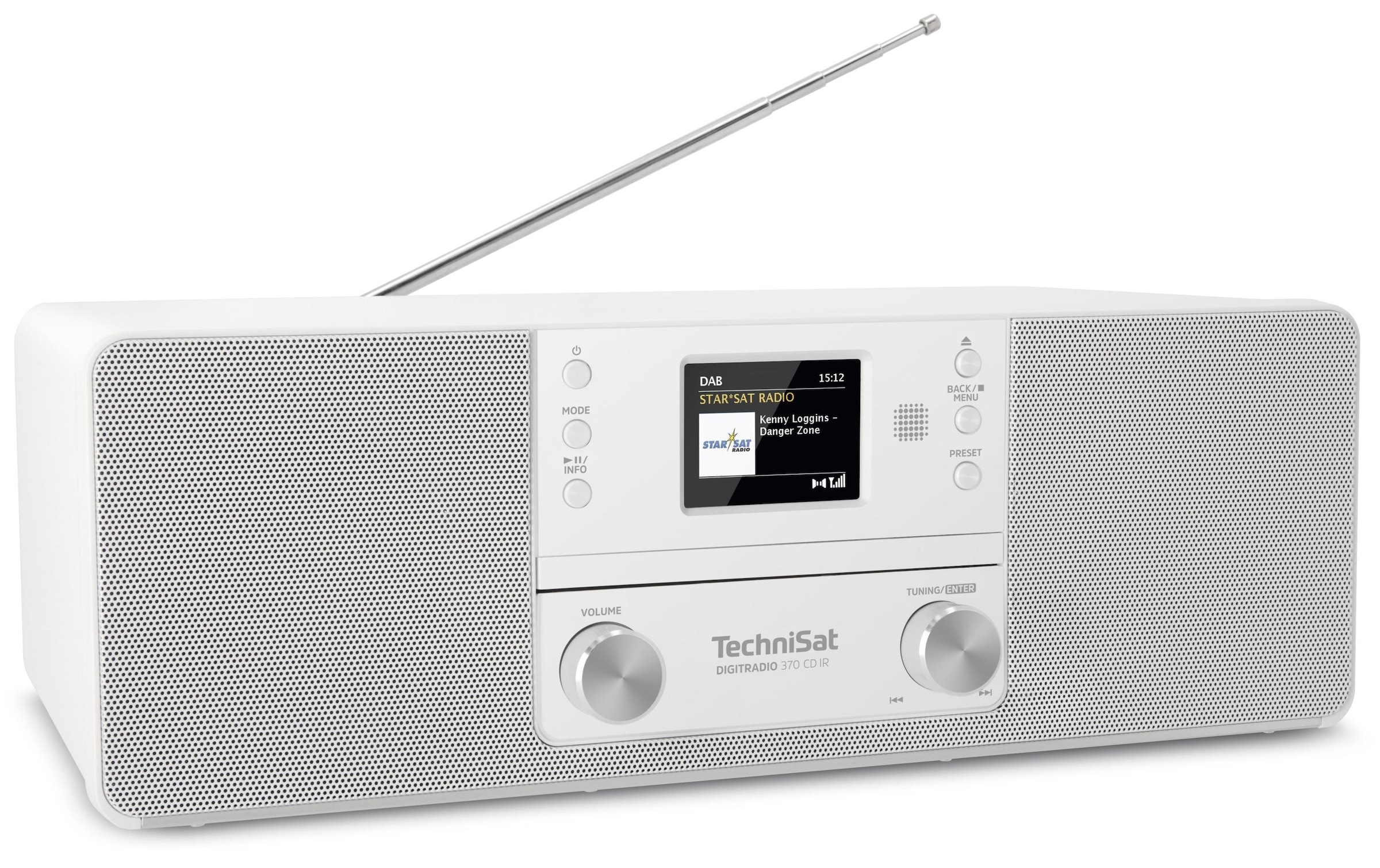TechniSat Digitalradio (DAB+) »DigitRadio 370 CD IR«, CD-Player, Display, Equalizer, Fernbedienung, Senderspeicher