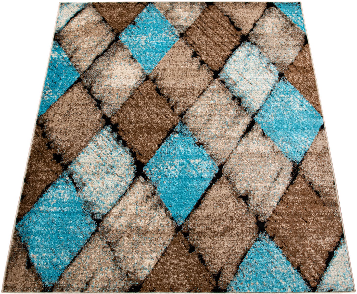 Image of Paco Home Teppich »Metro 167«, rechteckig, 8 mm Höhe, Kurzflor, modernes Rauten Muster, ideal Wohnzimmer & Schlafzimmer bei Ackermann Versand Schweiz