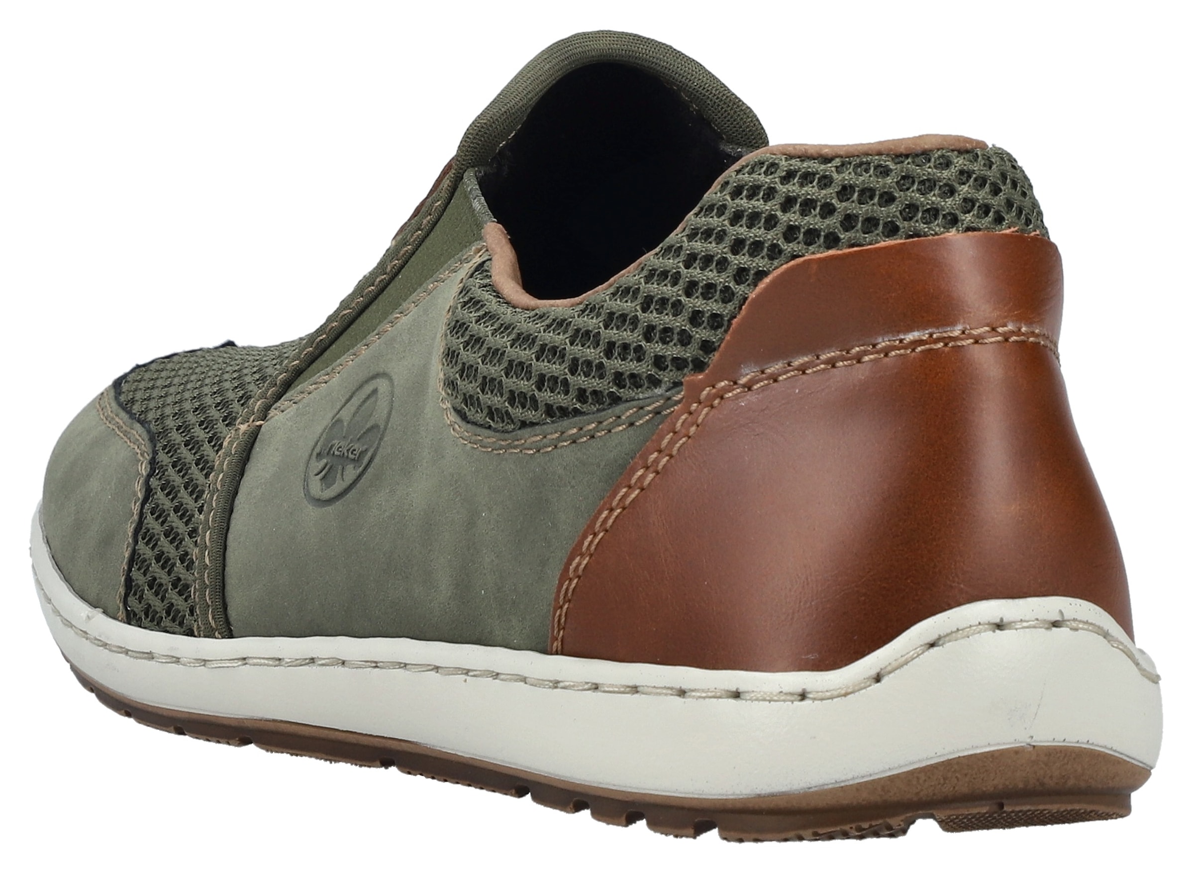 Rieker Slipper  Sommerschuh, Schlupfschuh, Freizeitschuh mit kontrastfarbenen Besätzen