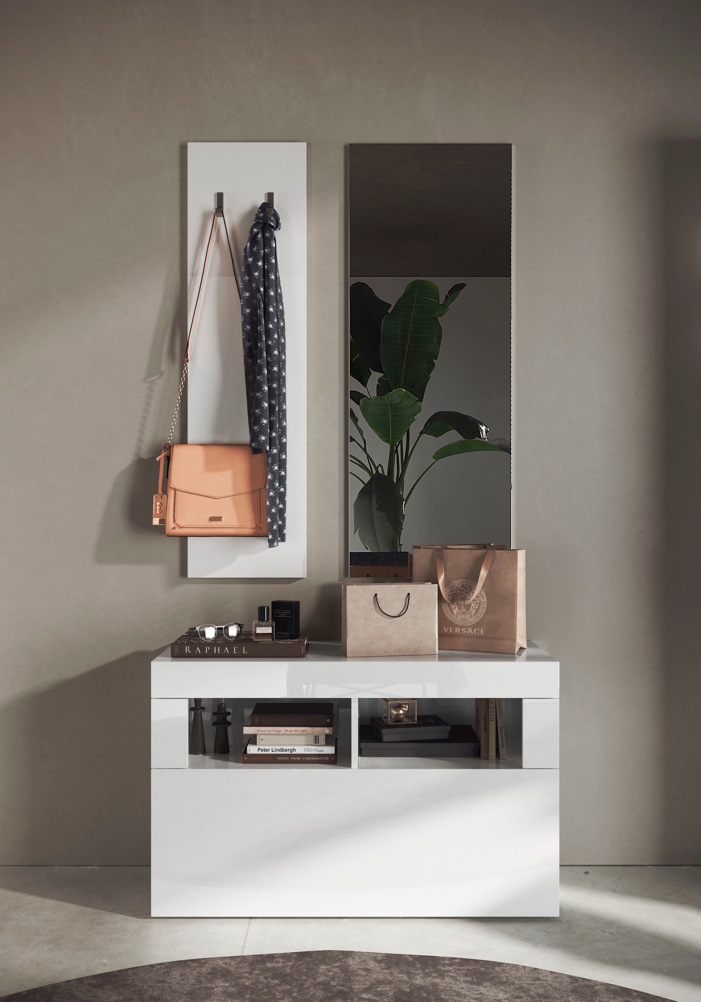 INOSIGN Garderobenpaneel »Wandpaneel mit 2 Haken Breite 31 cm, Höhe 110 cm, Wandgarderobe,«, Höhe 110 cm