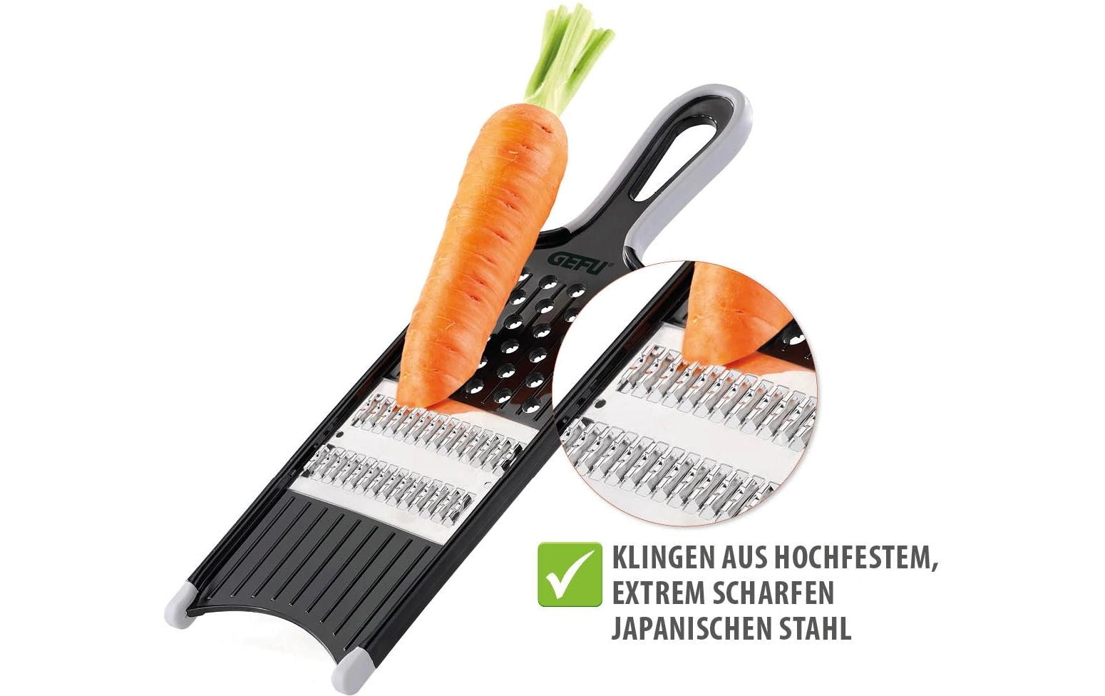 GEFU Coupe-légumes »ASIA« aus Japanstahl. Müheloses Schneiden & Reiben, spülmaschinengeeignet