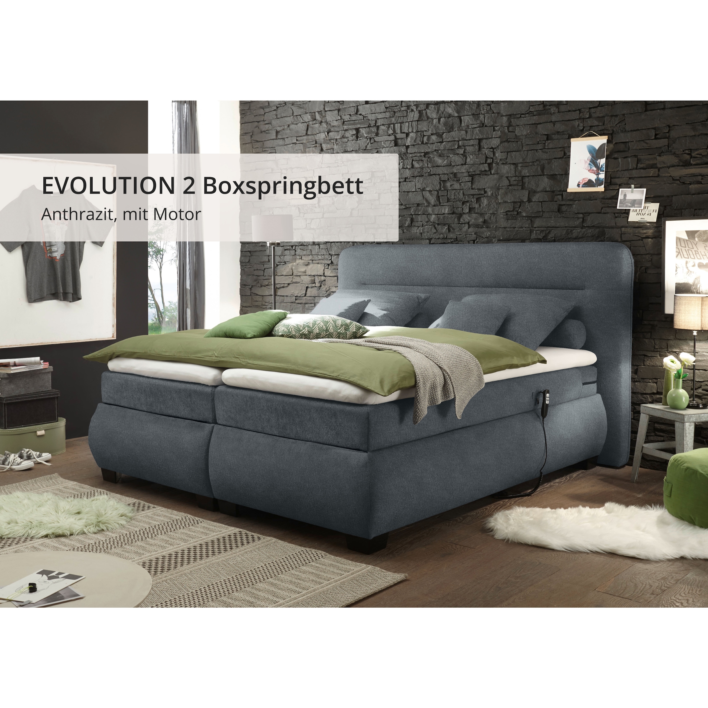 ED EXCITING DESIGN Lit boxspring »Evolution« inkl. Motor und Topper