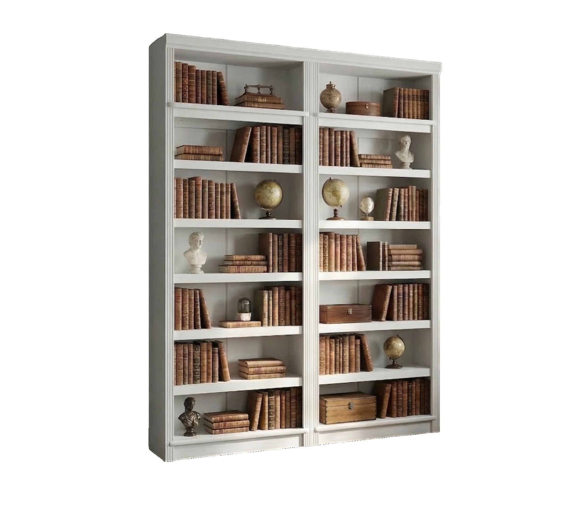 GOODproduct Bibliothek »Soeren 2 Regale á Breite 80 cm, Höhe 220 cm, Tiefe 29 cm« Set, 2 Stk. tlg. 2 Bücherregale - zusammen oder getrennt stellbar